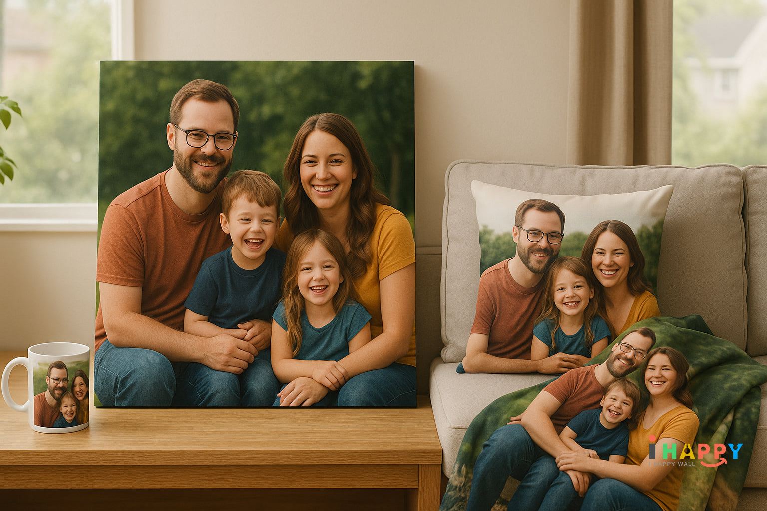 custom family canvas photo prints