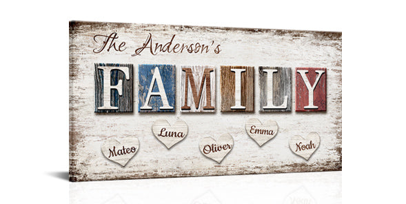 Custom Word Art Canvas Prints