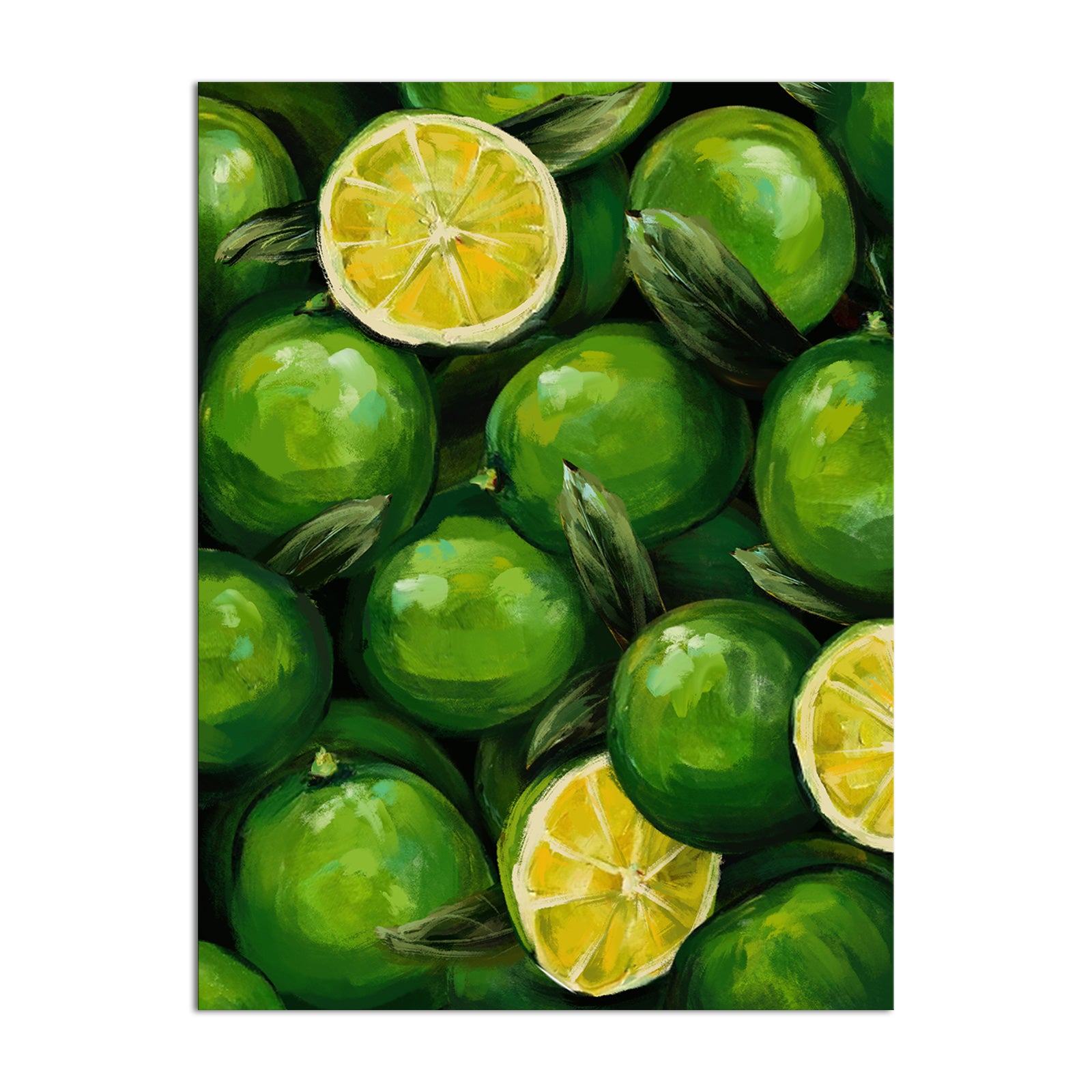 Green Lime minimalist kitchen canvas prints ready to hang