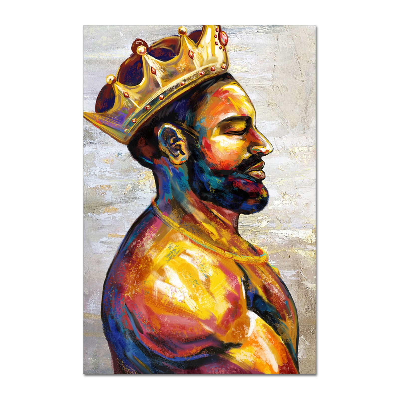 King Portrait 8x12 inches personalized collage canvas