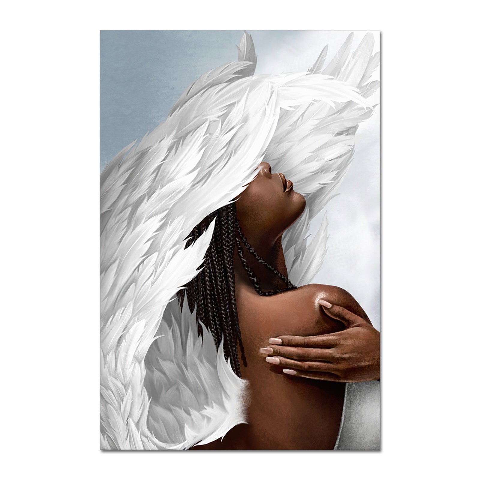 Angel Hug diy picture collage on canvas for bedroom wall 8x12 inches