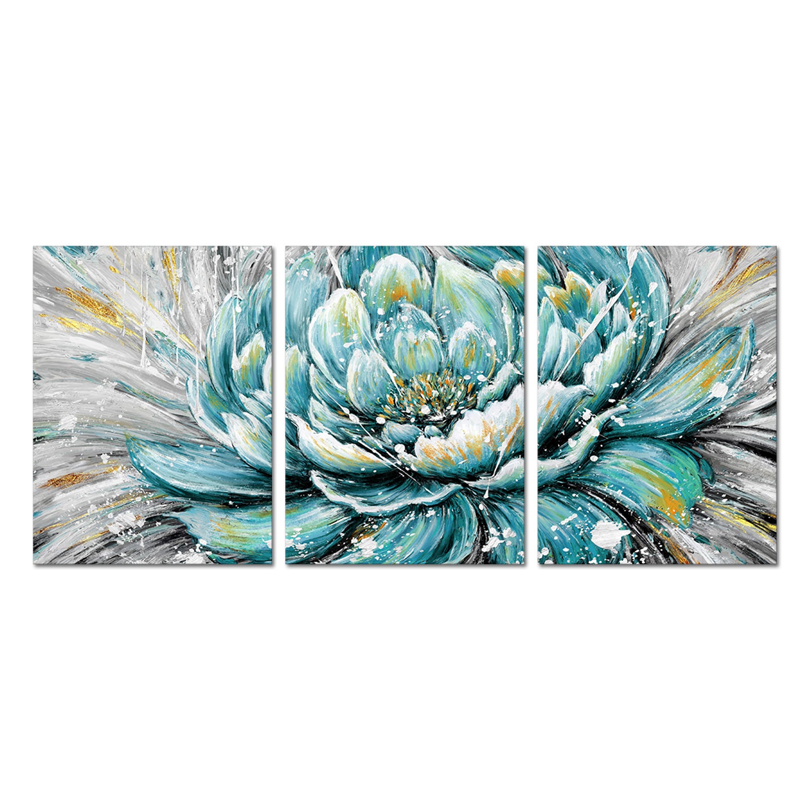 Triptych Peony Blooms canvas prints online