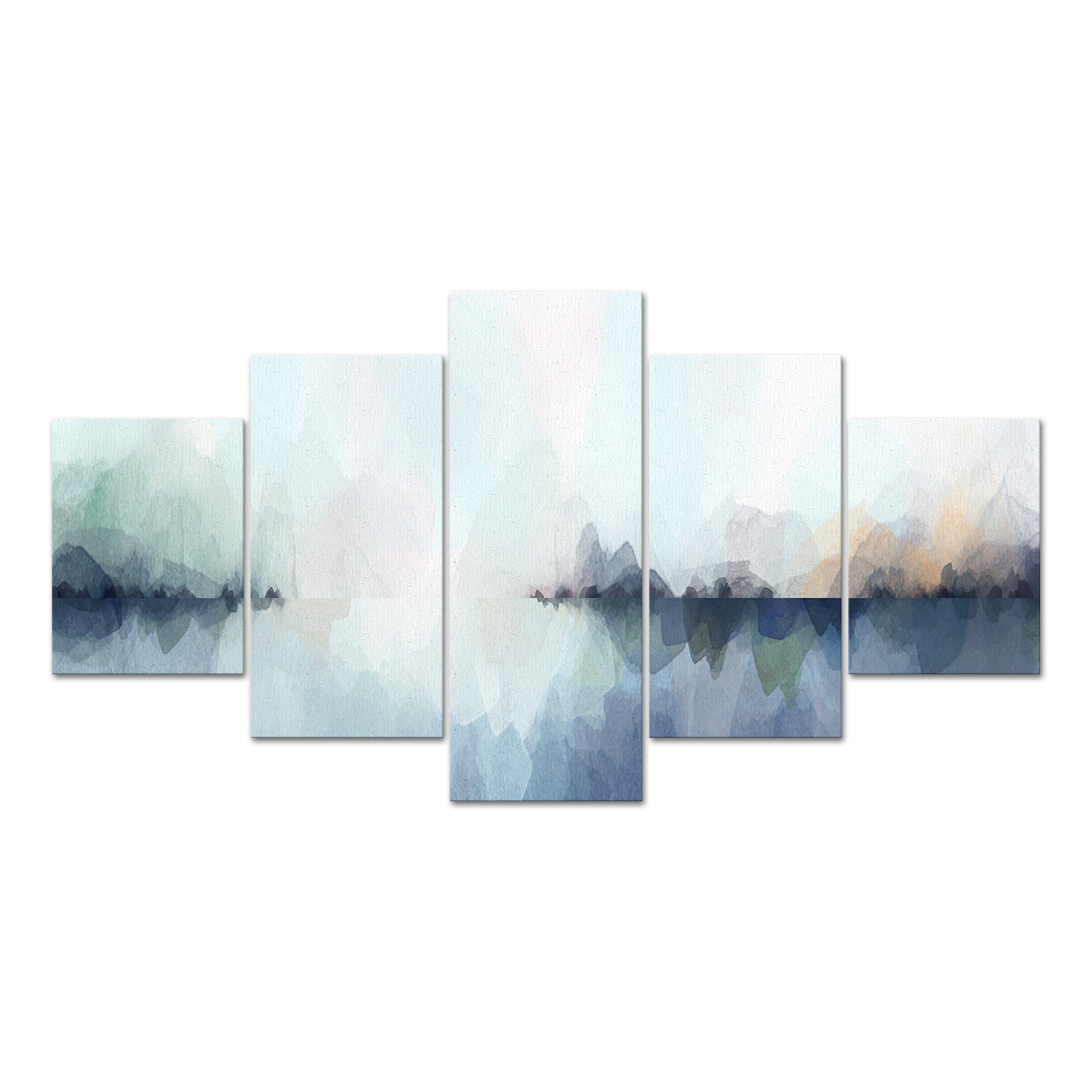 5-panel Abstract Blue Sea Surface best canvas wall art