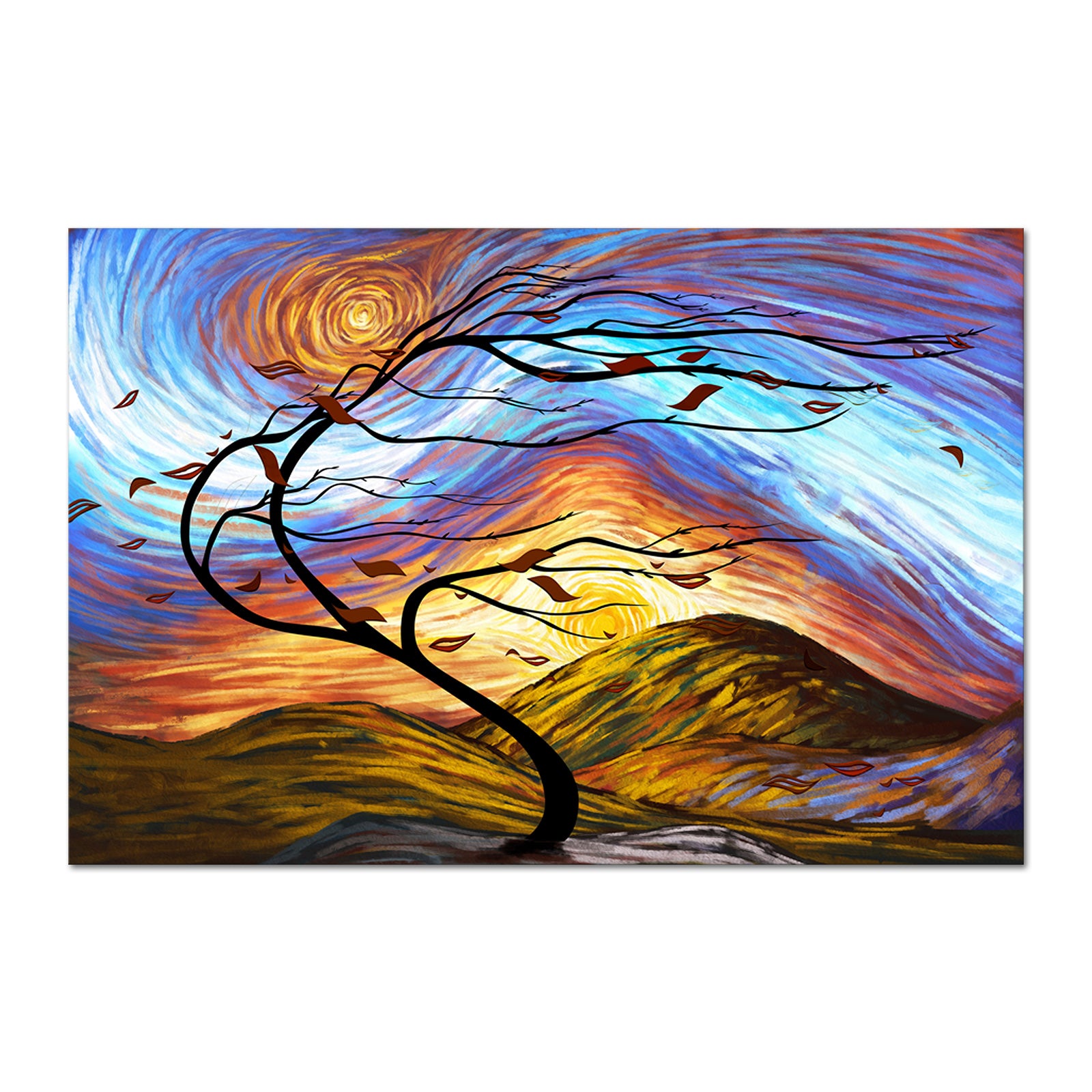 Van Gogh's Lonely Tree large custom canvas prints