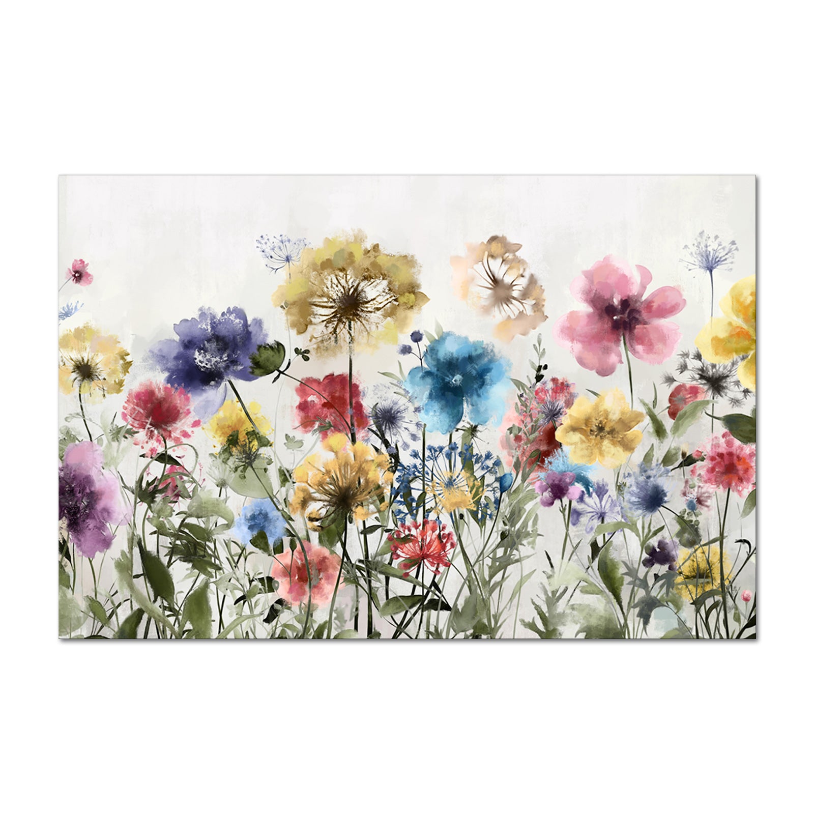 Watercolor Wildflower big canvas photo prints 12x18 inches