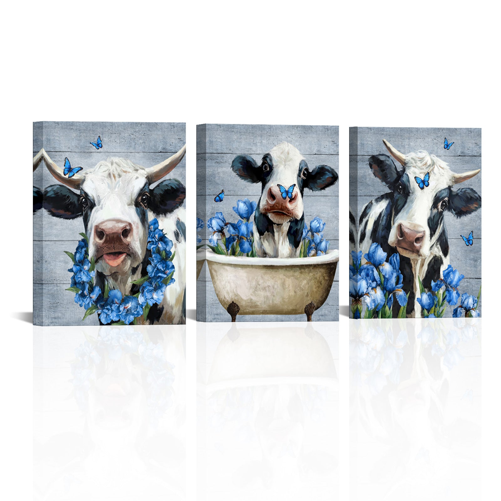 Whimsical Black And White Cow