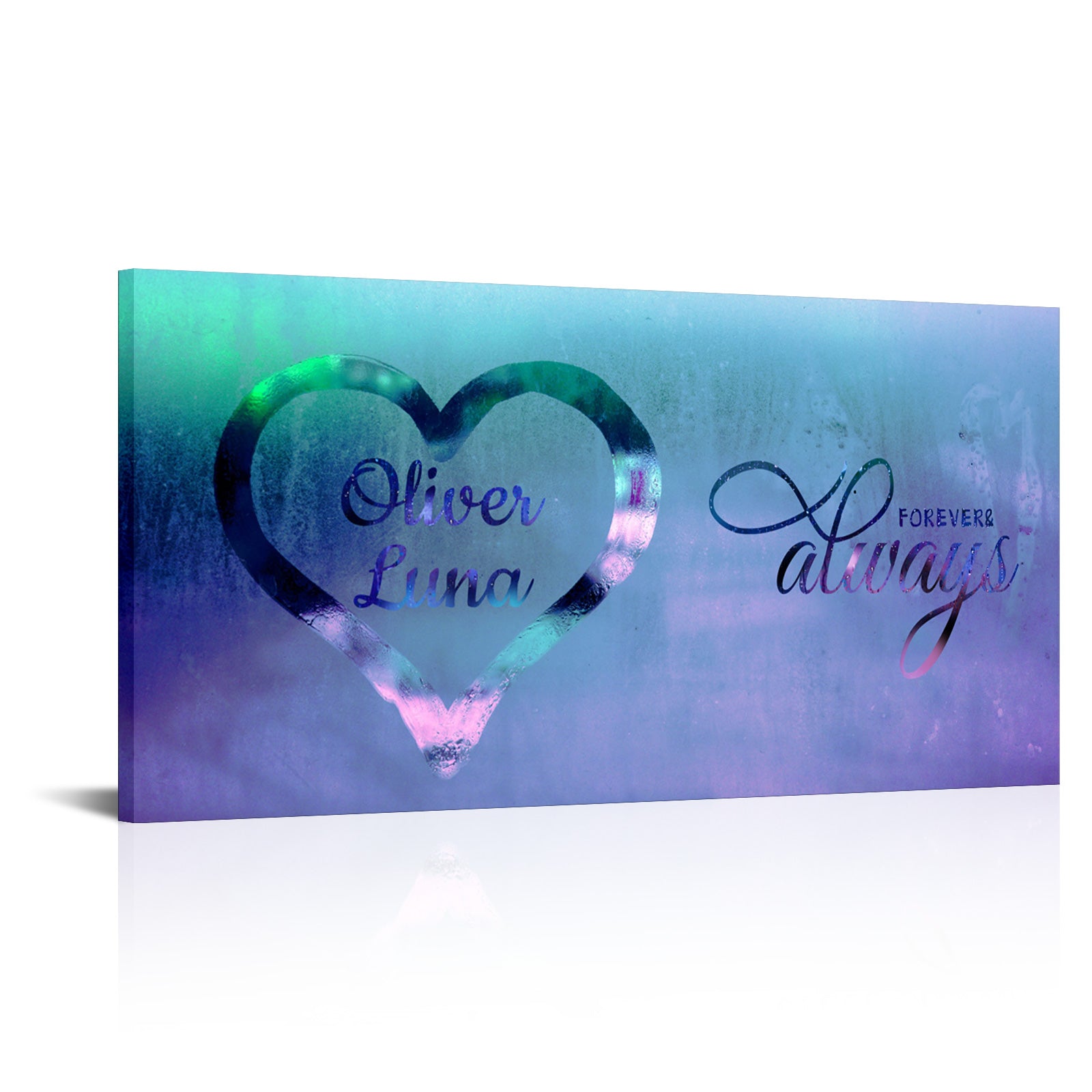 Personalized Couple Names Canvas Wall Art