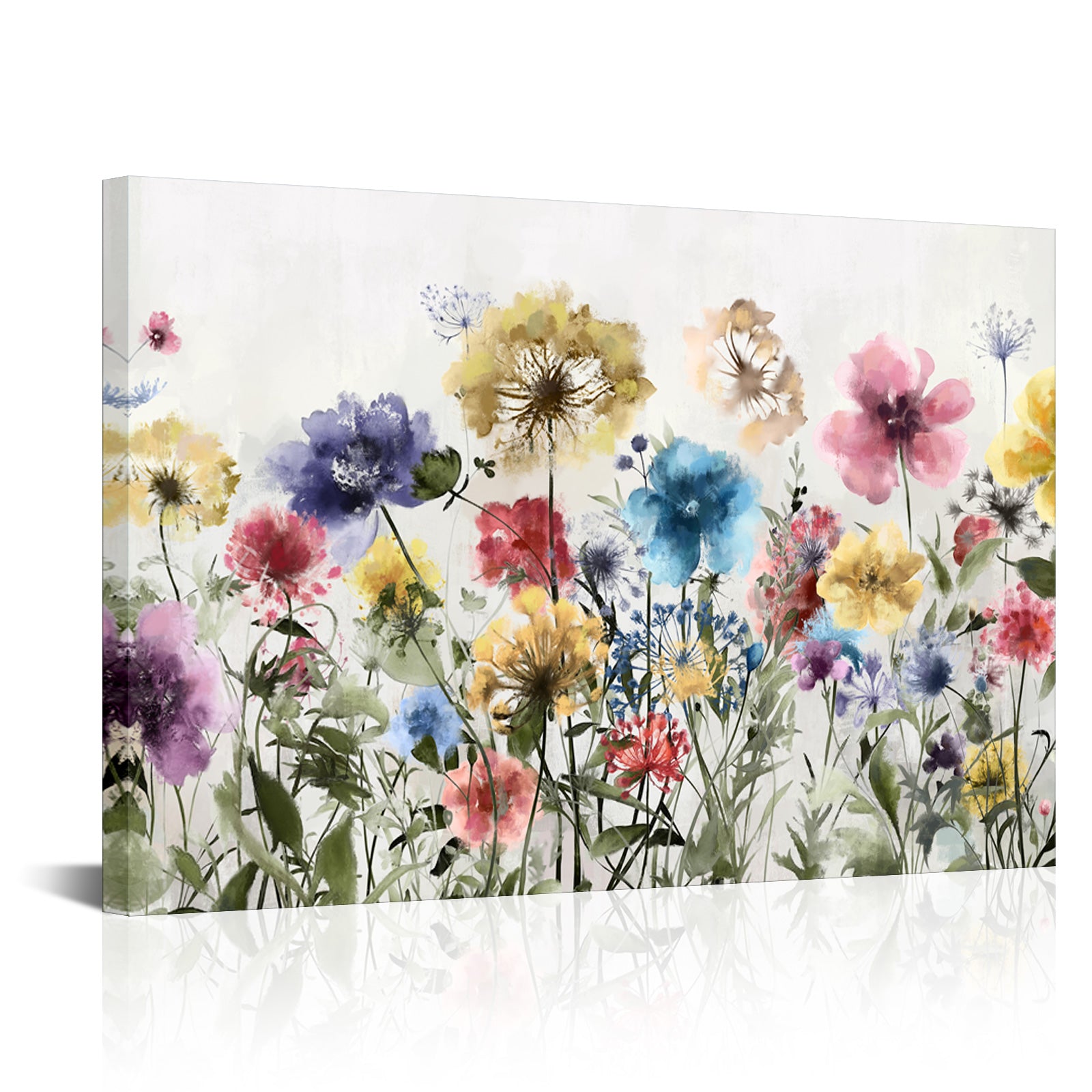 Watercolor Wildflower big canvas photo prints 20x30 inches