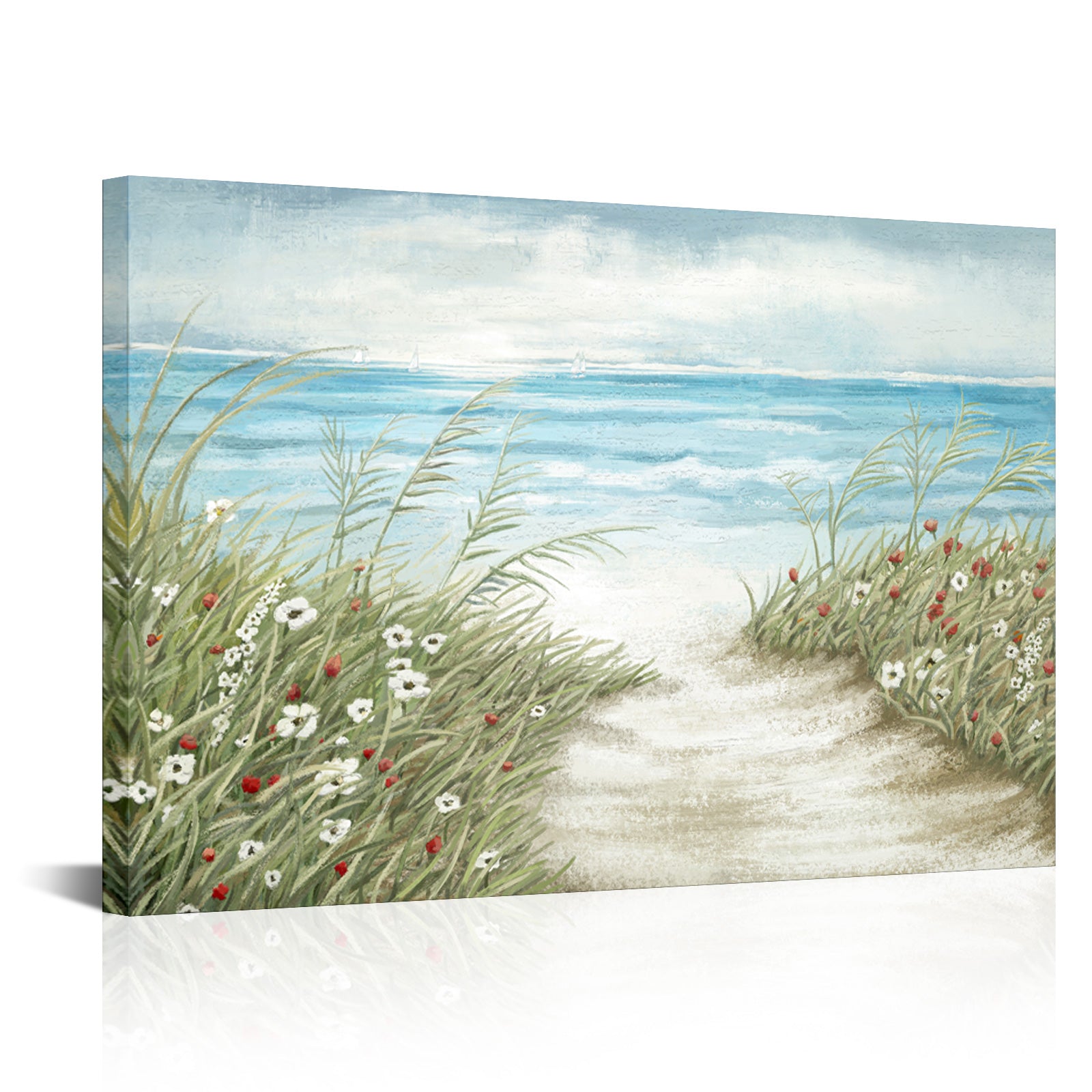 seaside landscape large canvas wall art for living room
