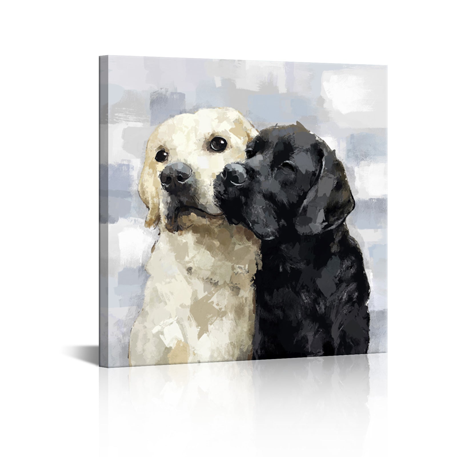 Black and white pet warm wall decoration canvas artwork
