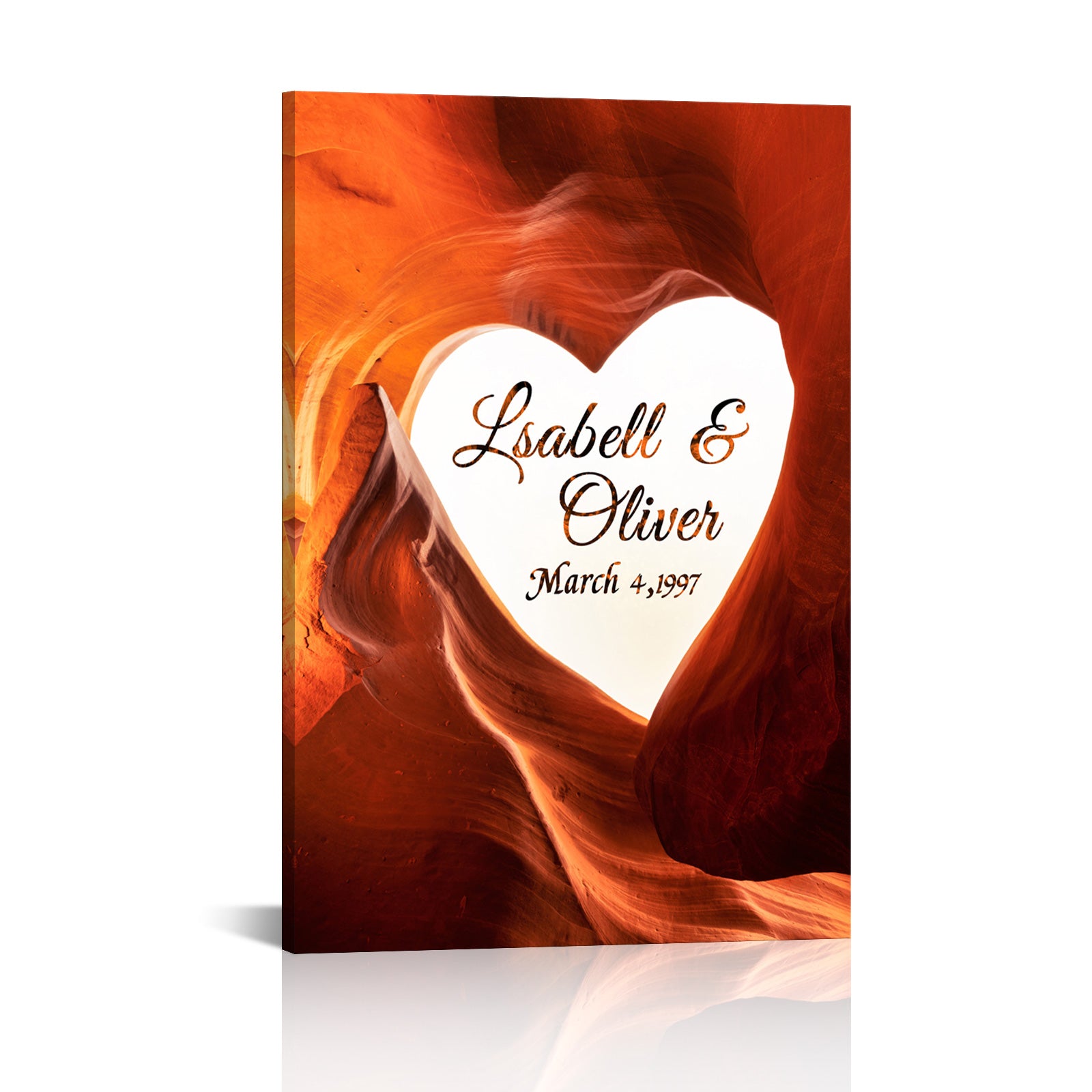 Personalized Couple Name & Date Canvas Prints