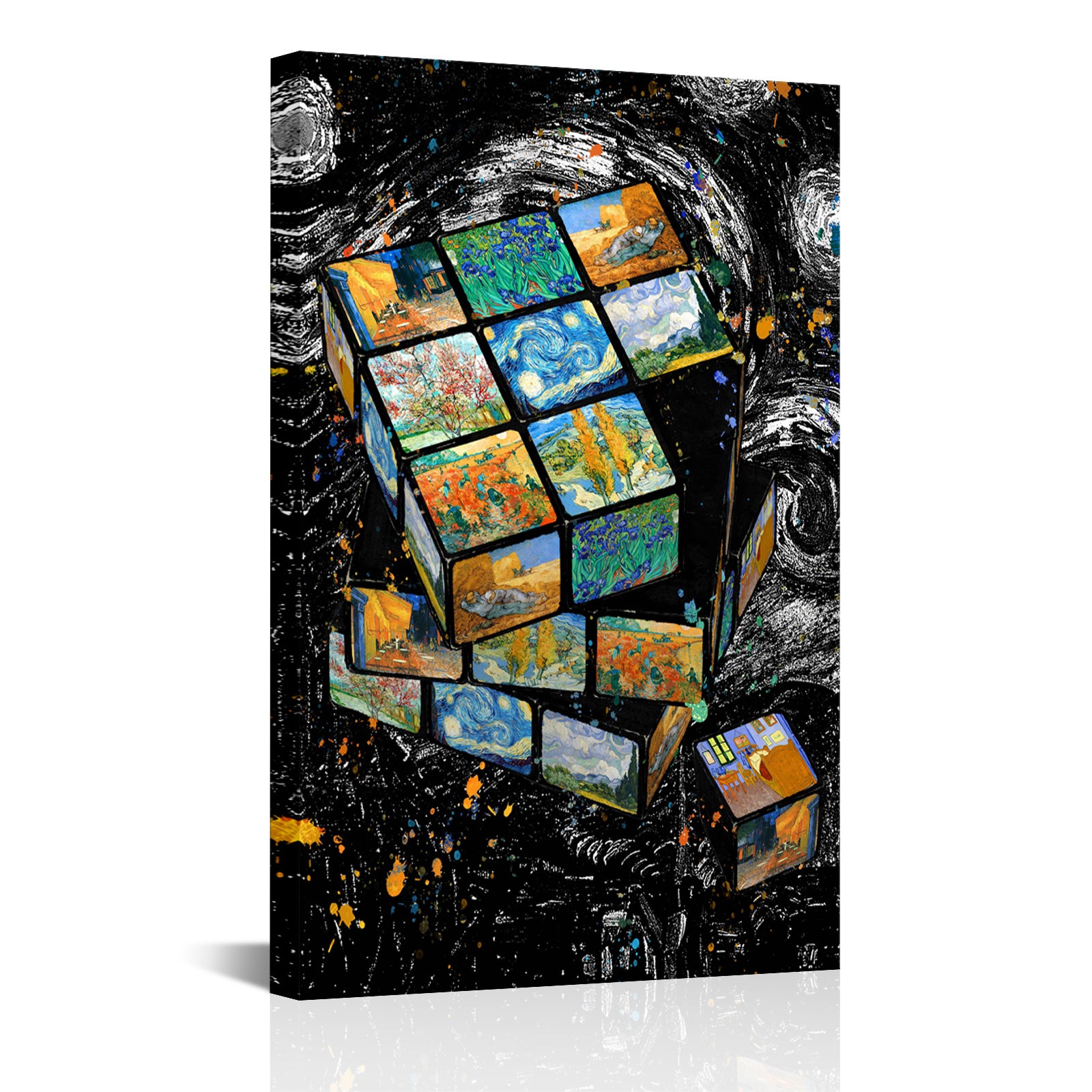 Van Gogh Rubik's Cube Abstract decorative painting black discount order