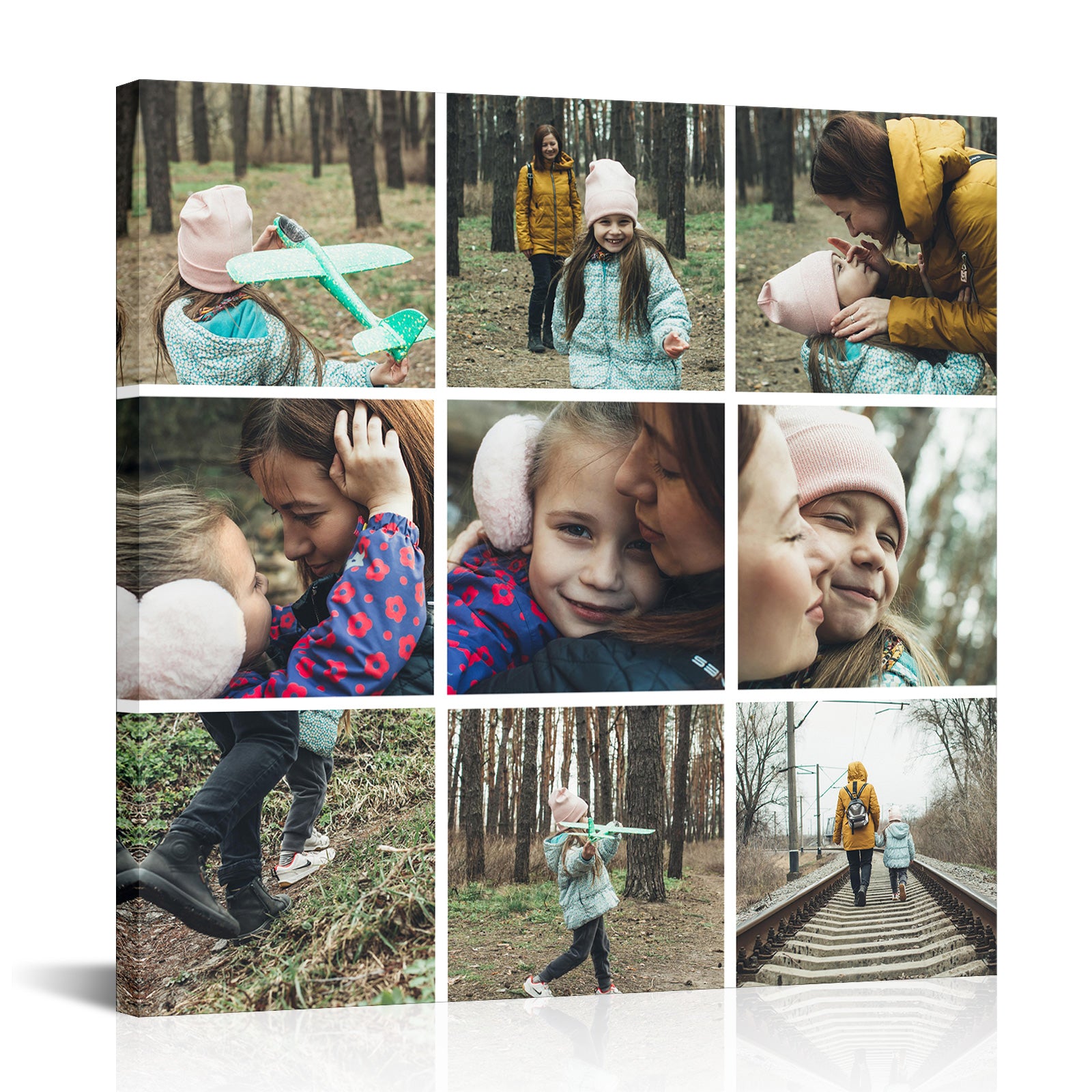 Square personalized picture to canvas wall art