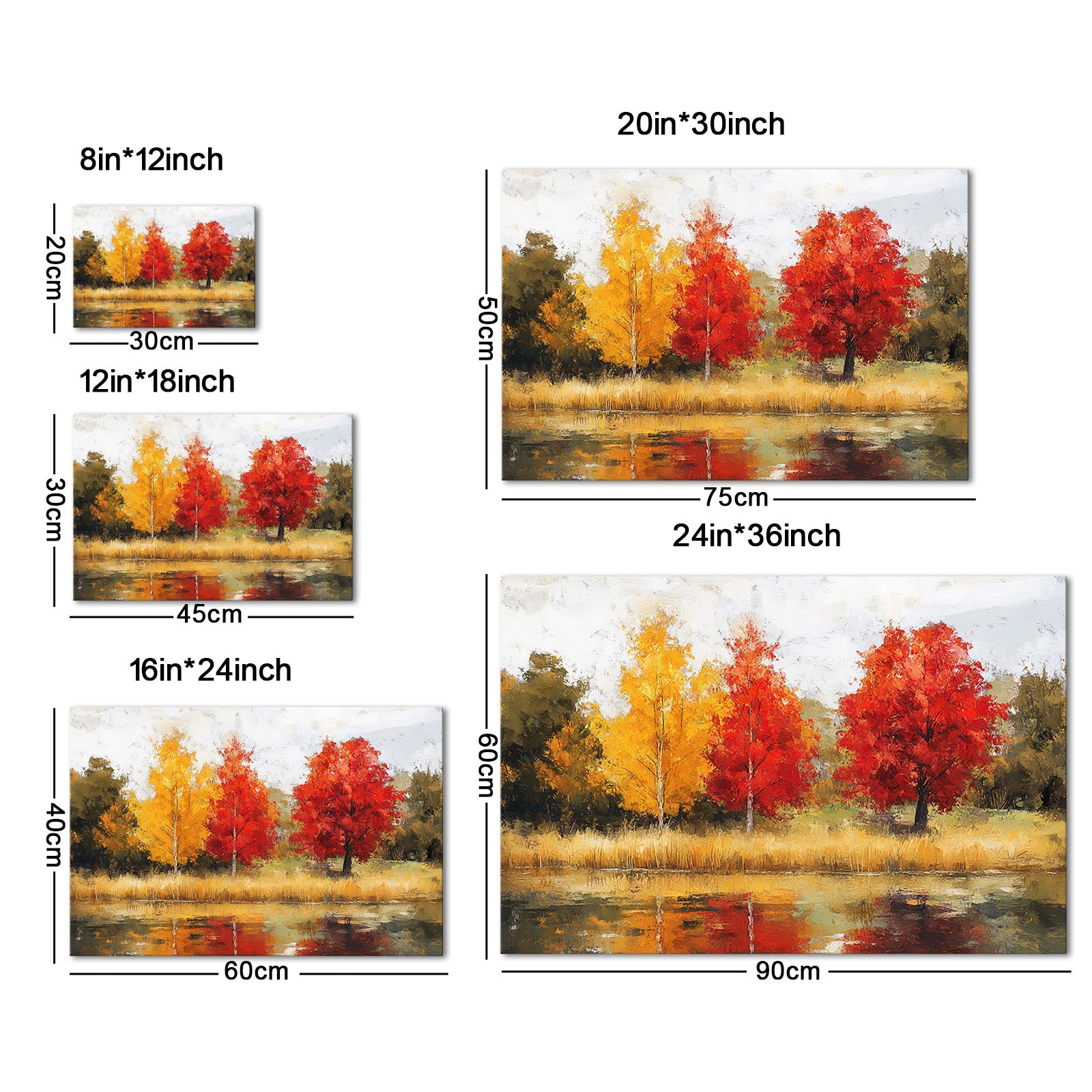 Autumn Trees By The Lake