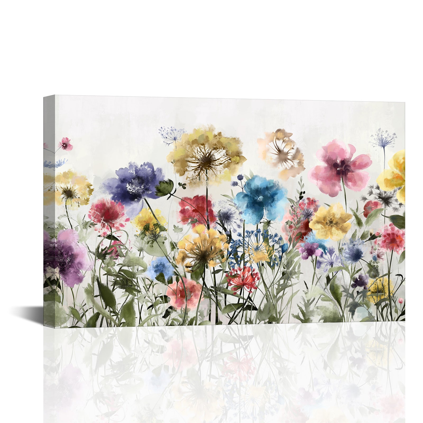 Watercolor Wildflower big canvas photo prints 16x24 inches