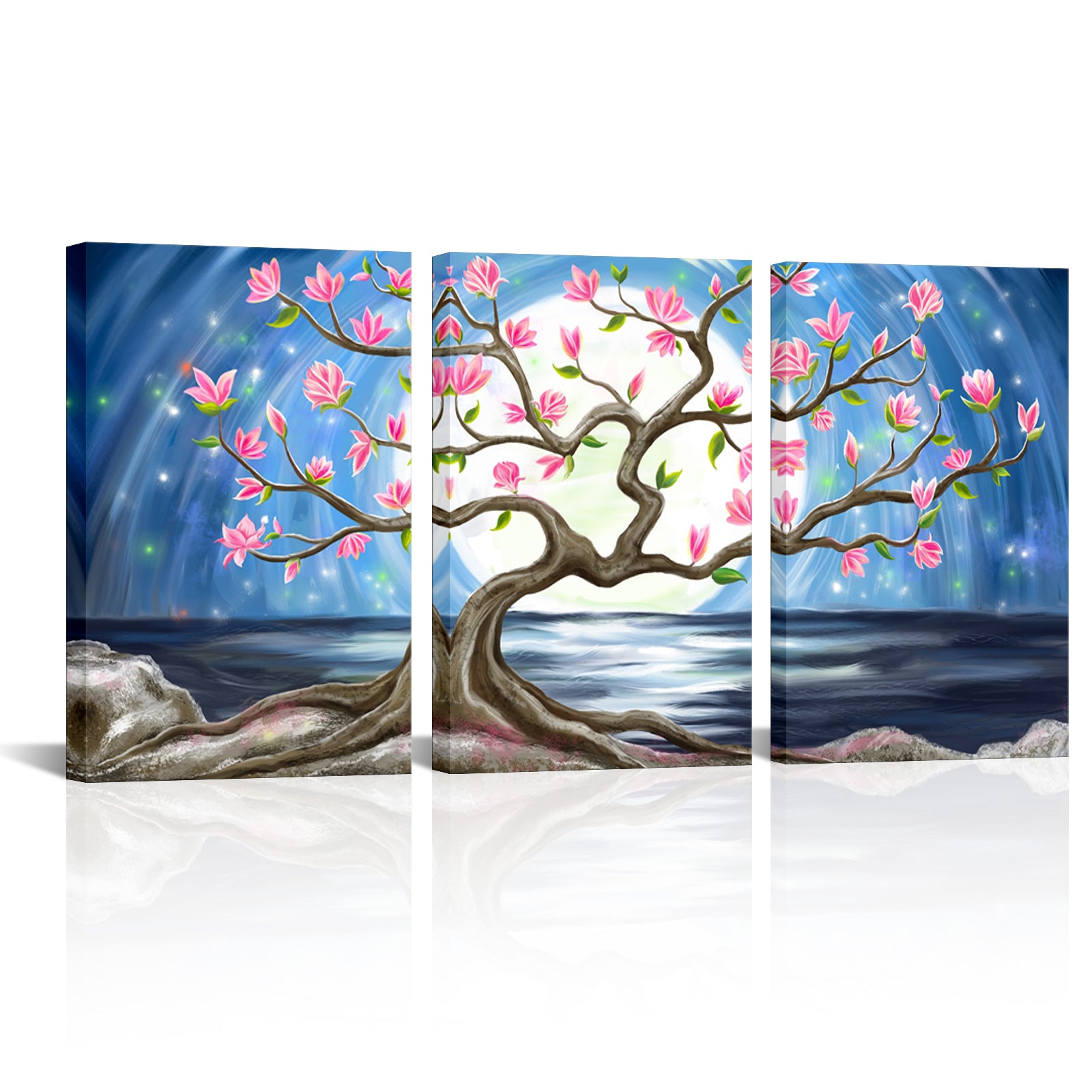 Seascape triptych landscape canvas print online