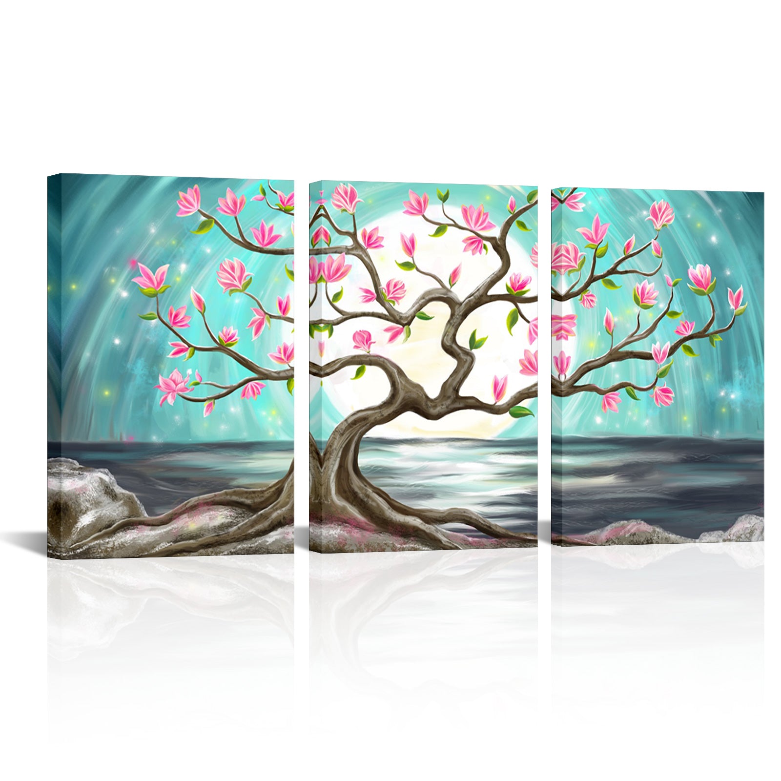 Seascape triptych landscape canvas print online