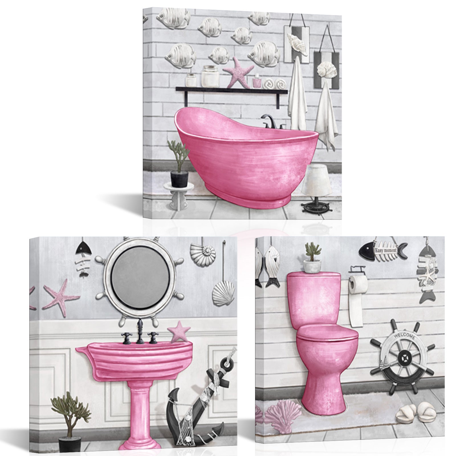 Coastal-Themed Bathroom