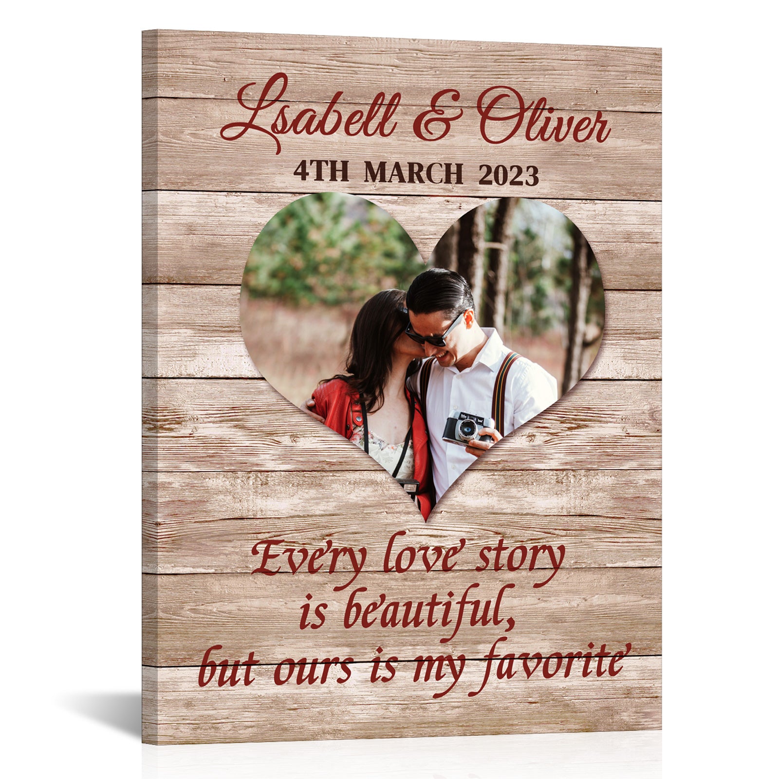 Custom Couple Canvas Wall Art