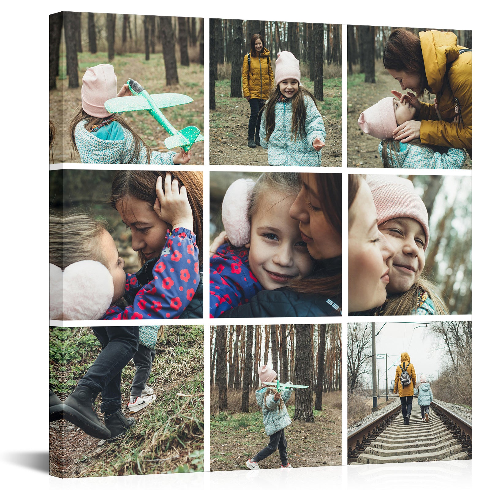 Square personalized picture to canvas wall art