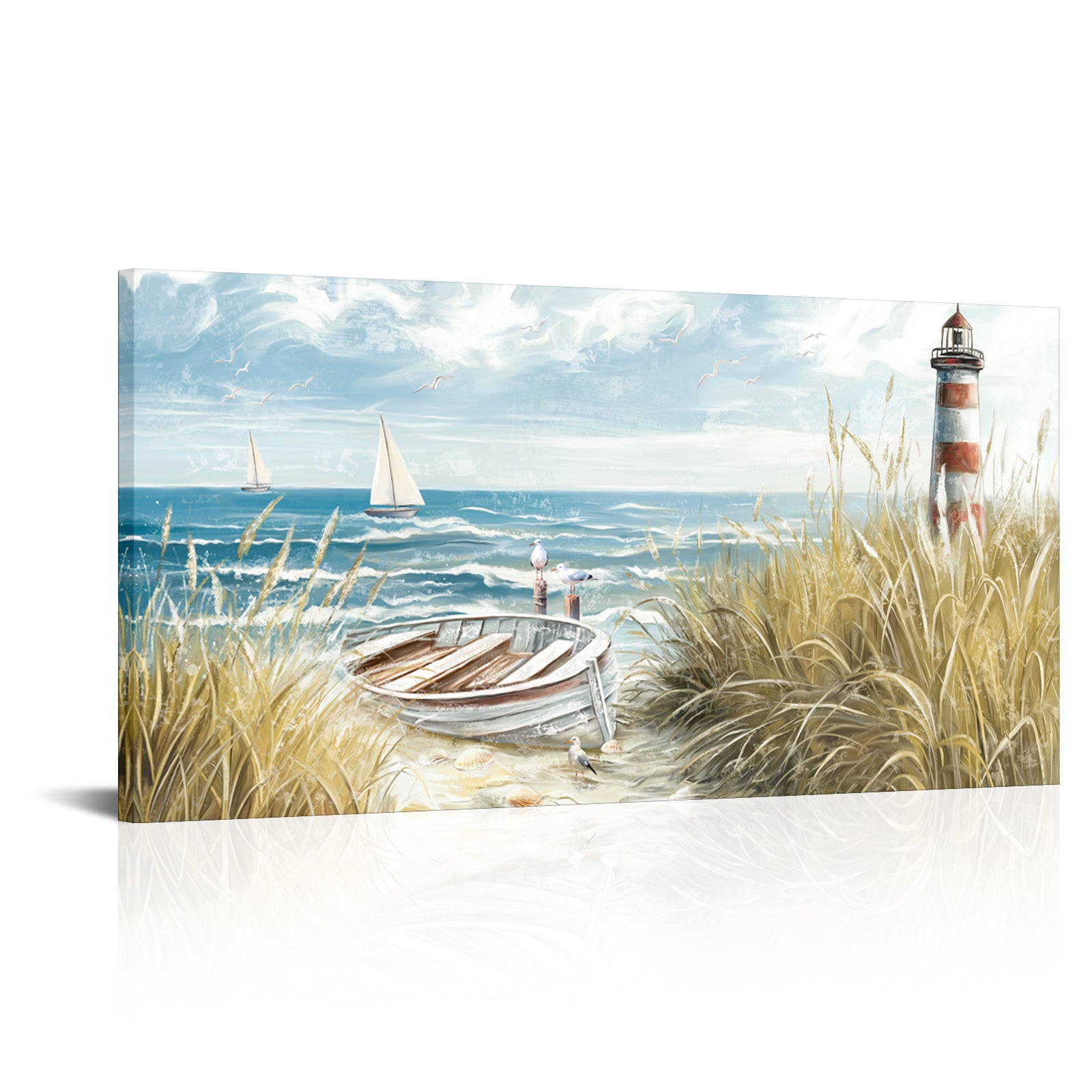 beach landscape personalized picture to canvas wall art