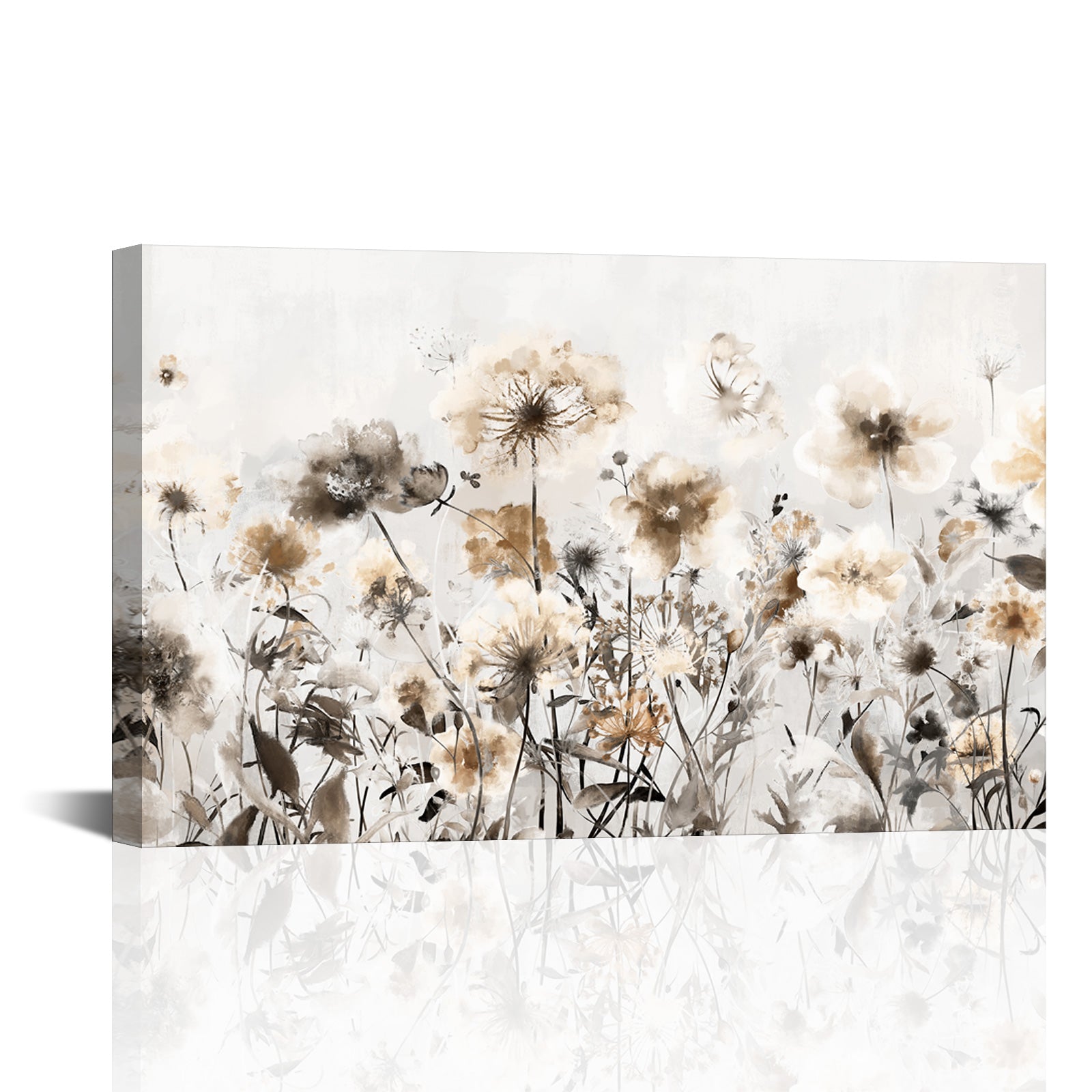 Watercolor Wildflower big canvas photo prints 24x36 inches