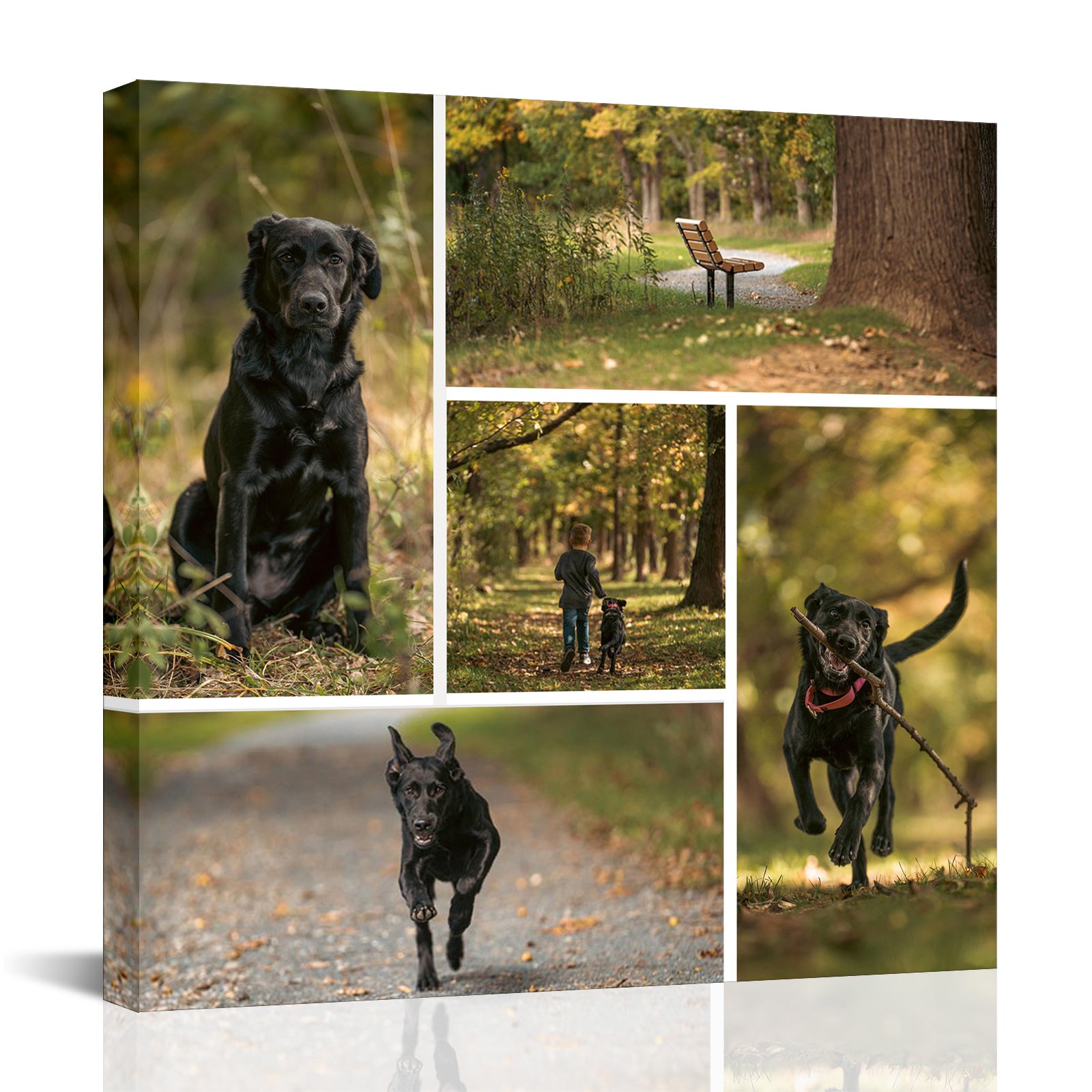 Square collage photo custom on canvas gift idea