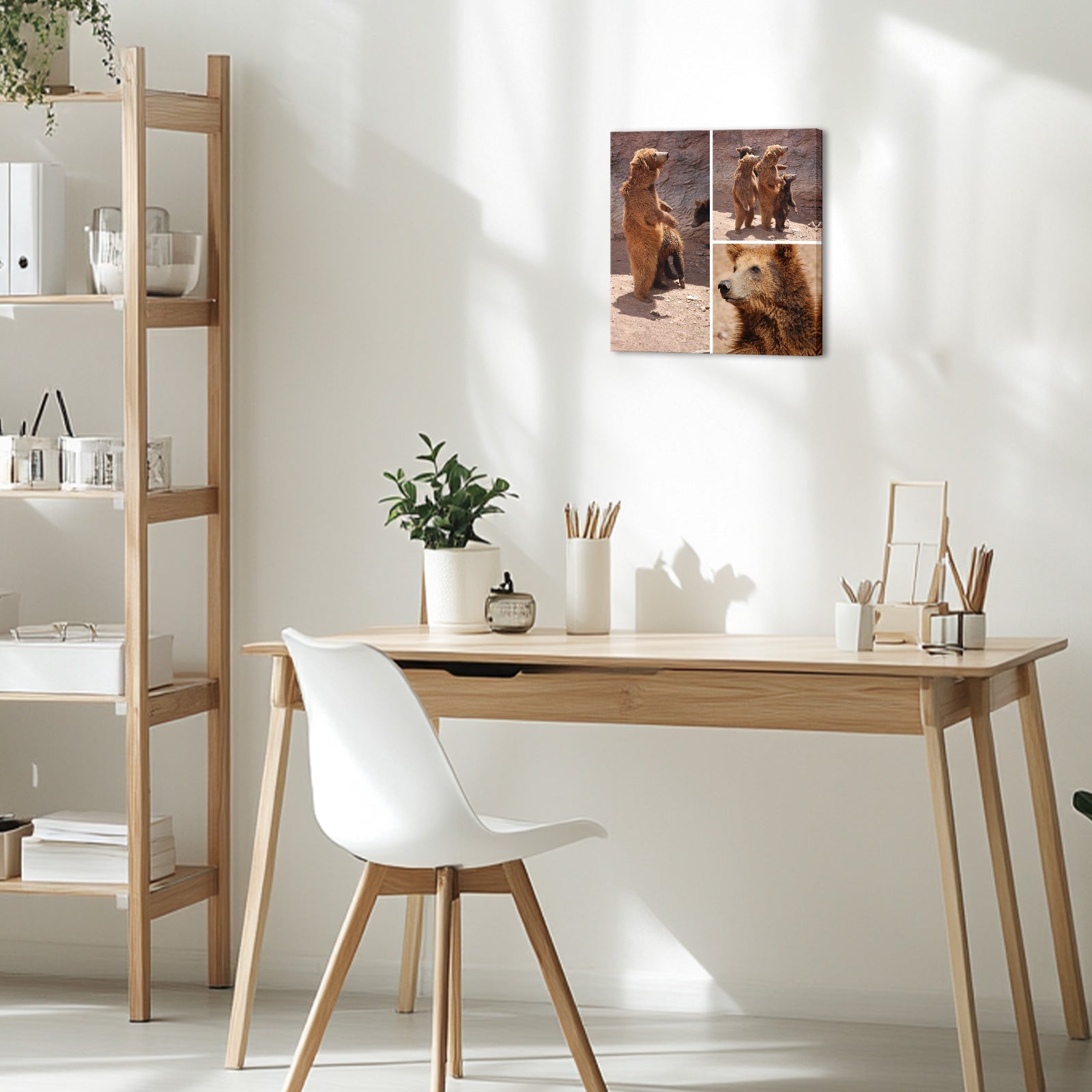 diy picture collage on canvas for living room wall