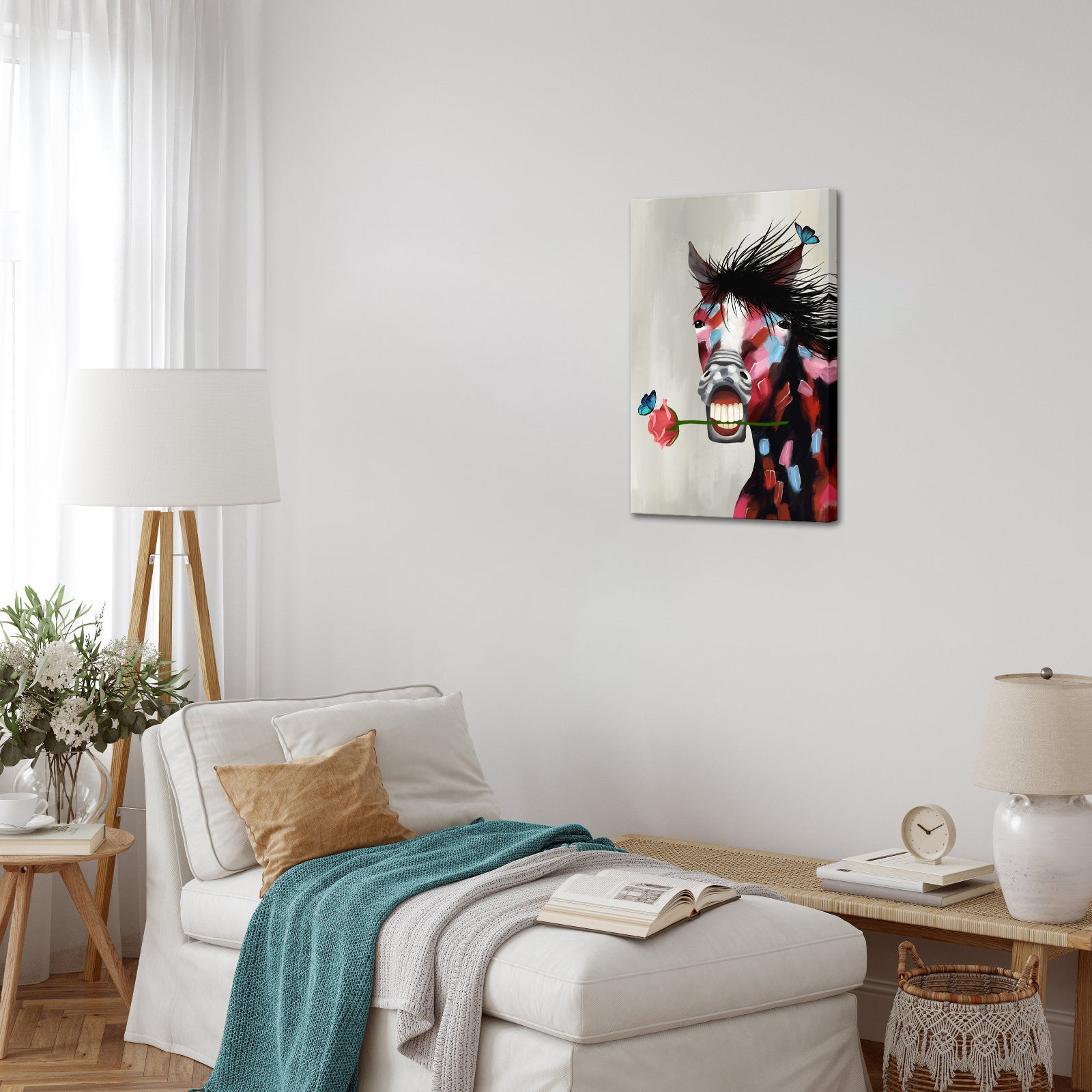 Humor Horse Canvas Print Technique