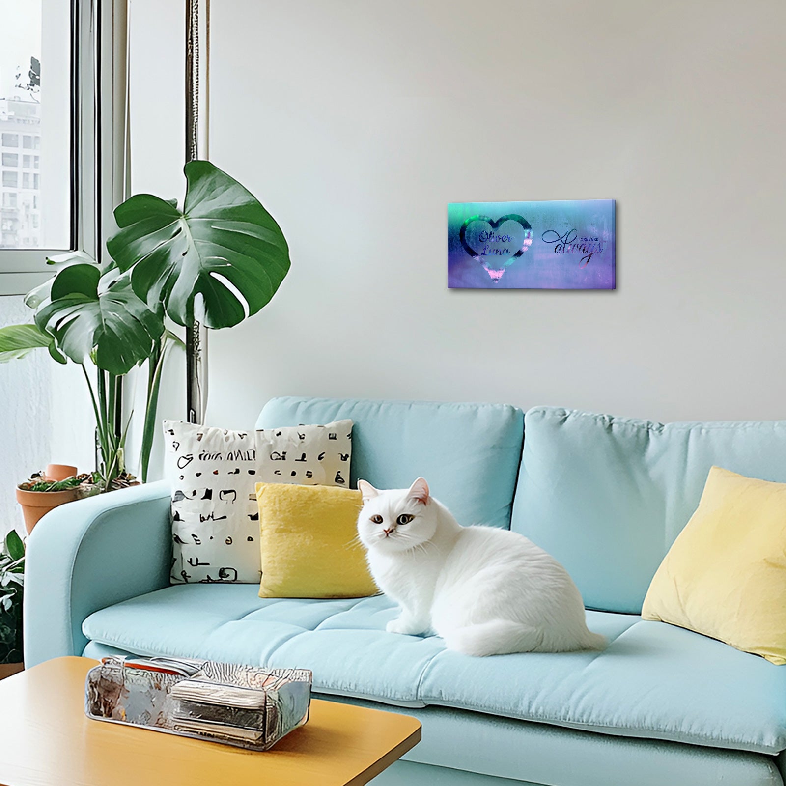 Personalized Couple Names Canvas Wall Art