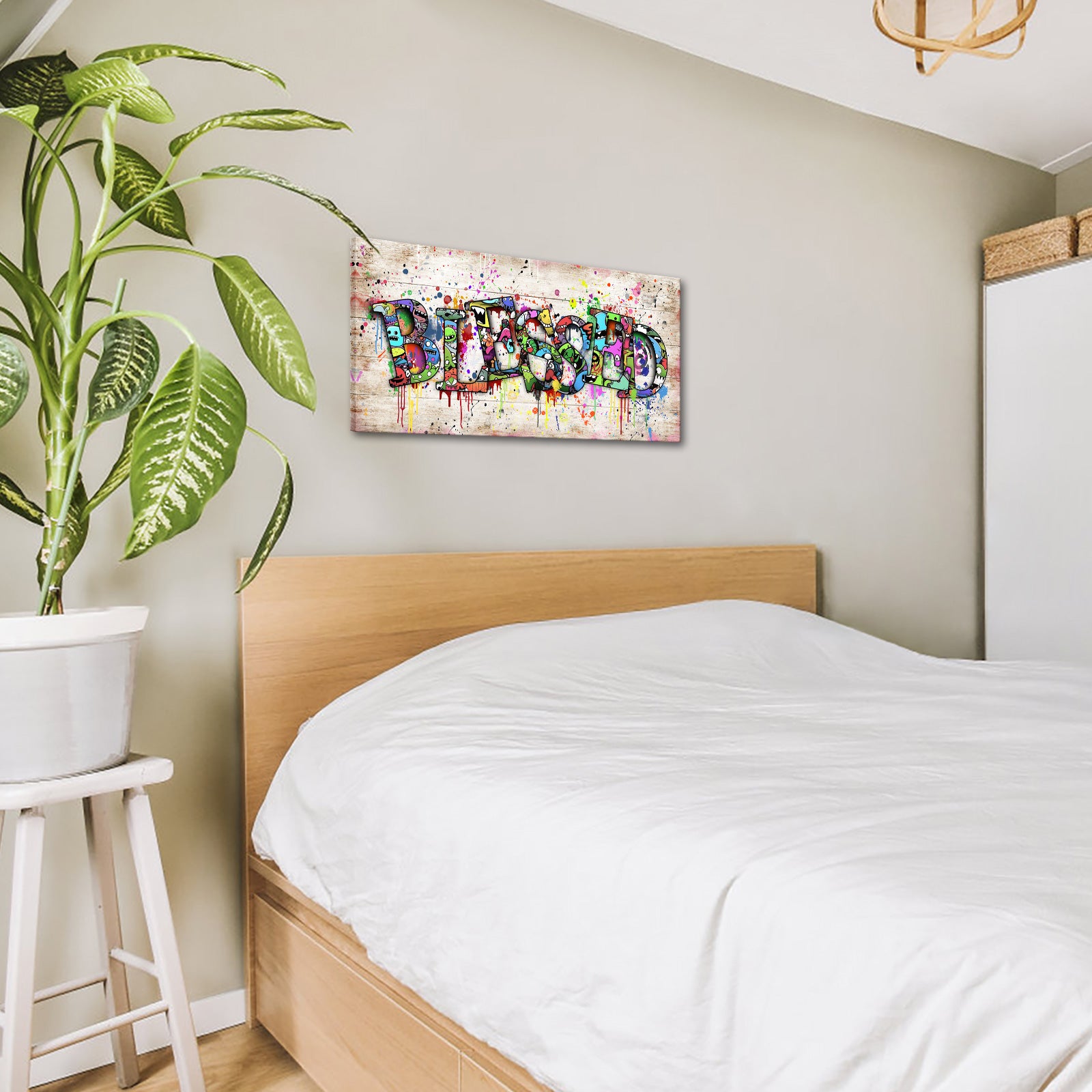 Graffiti style art decoration canvas wall art for sale online USA