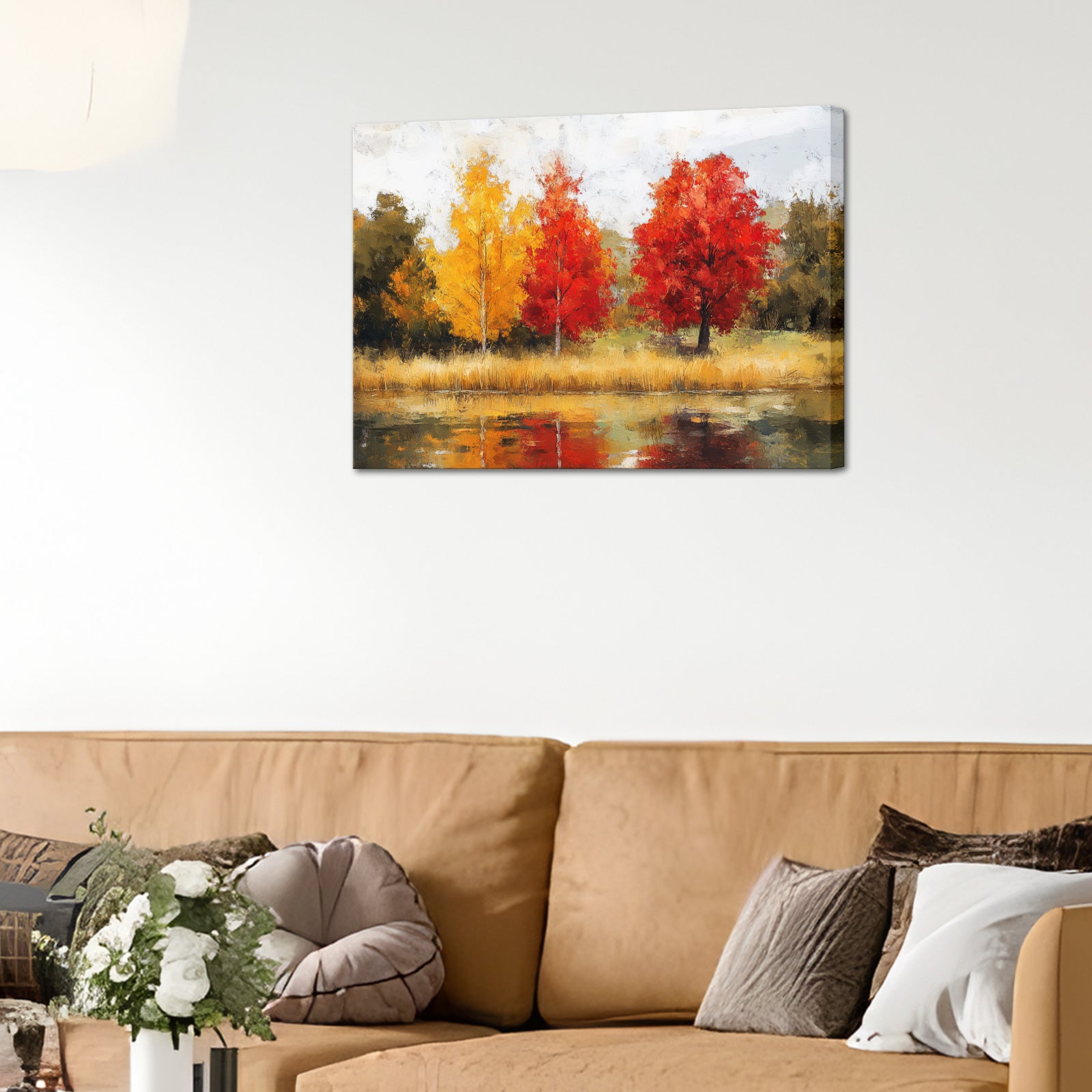 Autumn Trees By The Lake