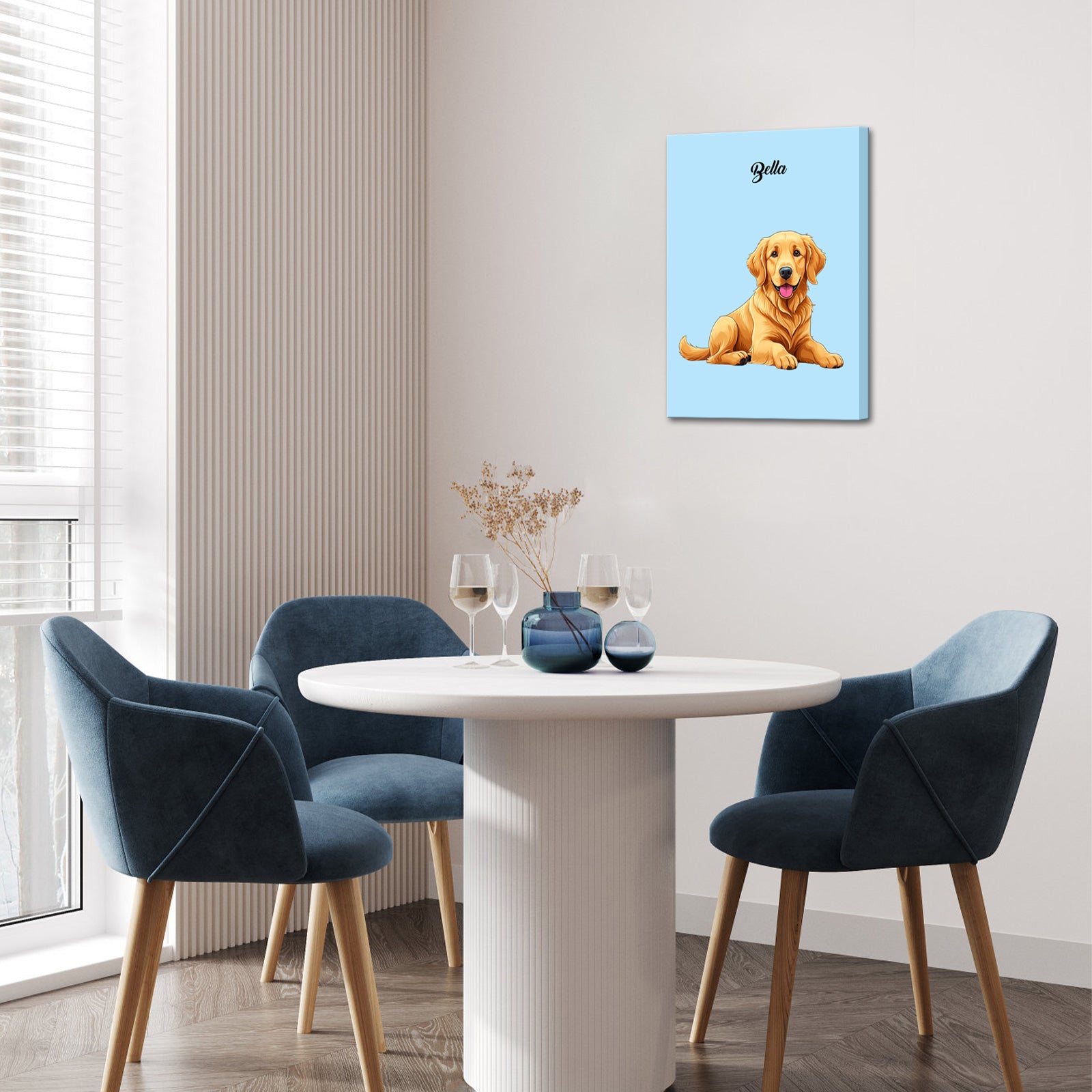 Personalized Pet Portrait Canvas Print Gift