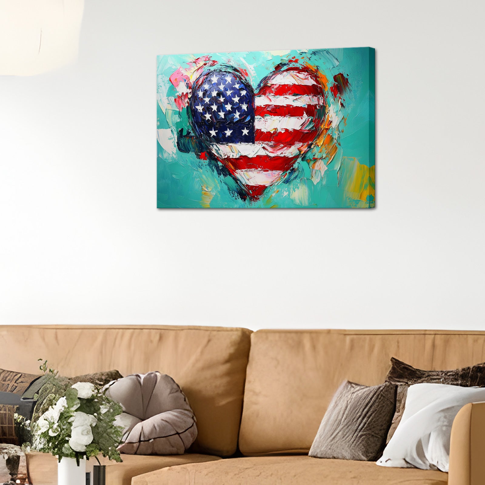 Heart-Shaped American Flag