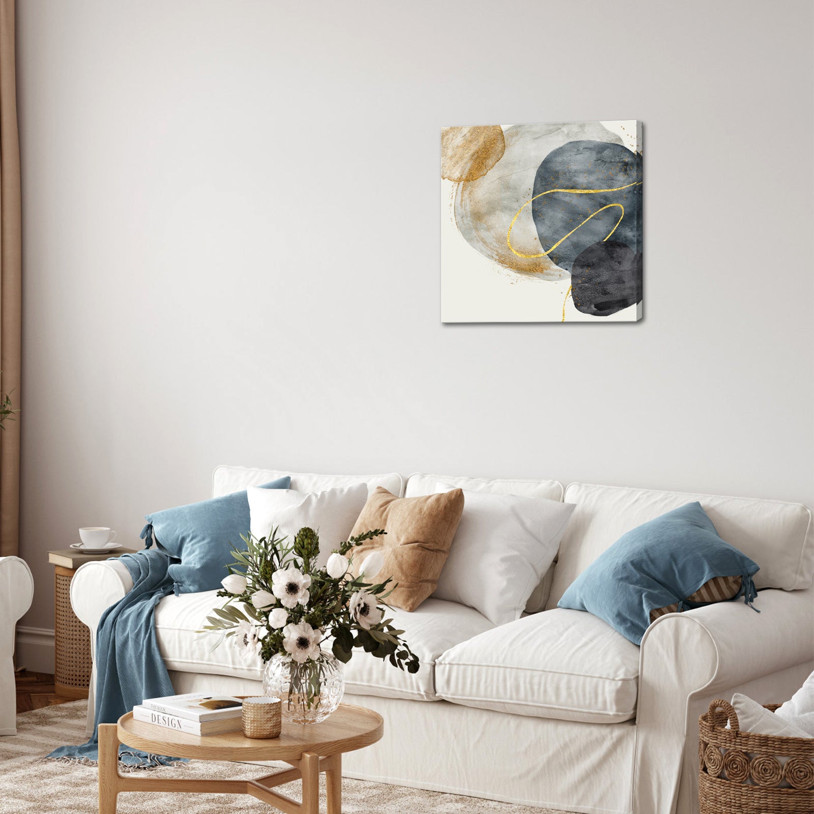 Abstract Circle Rectangle decorative art home line art