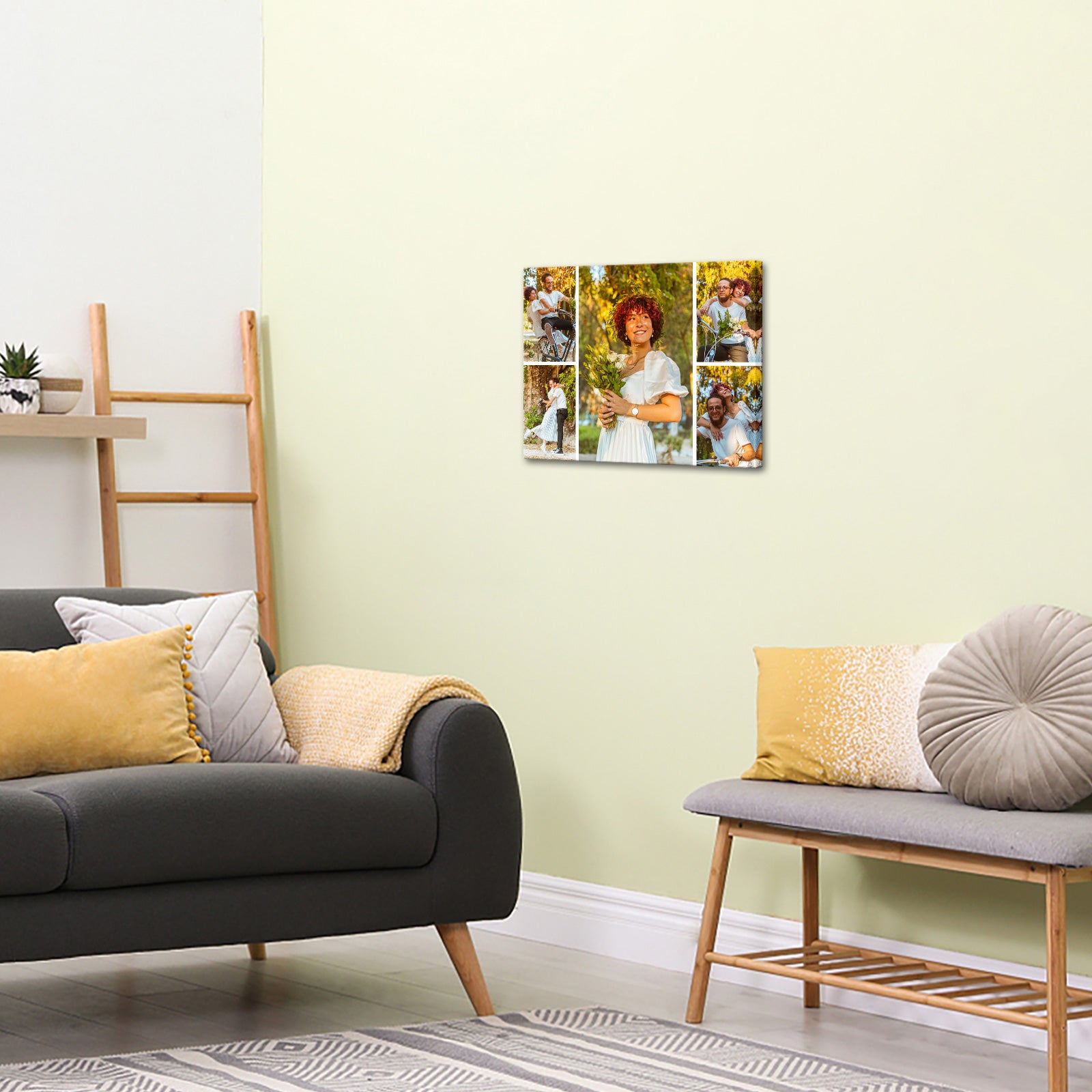 anniversary canvas photo print gift photo collage art