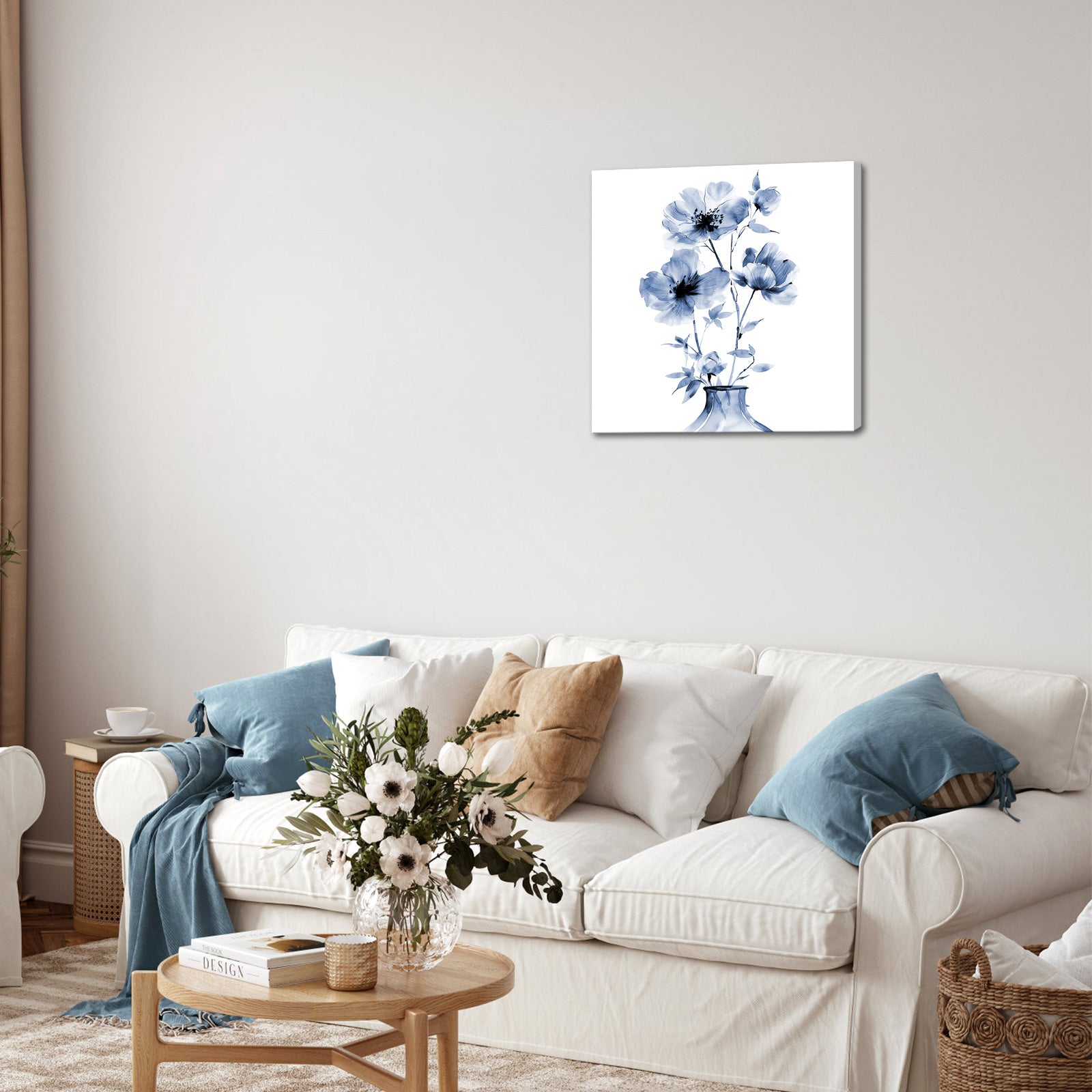 Ink style illustration modern minimalist custom canvas wall decor