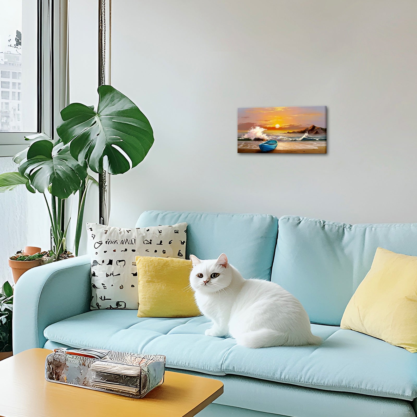 Peaceful seaside travel memories wall beautiful magical bathroom wall