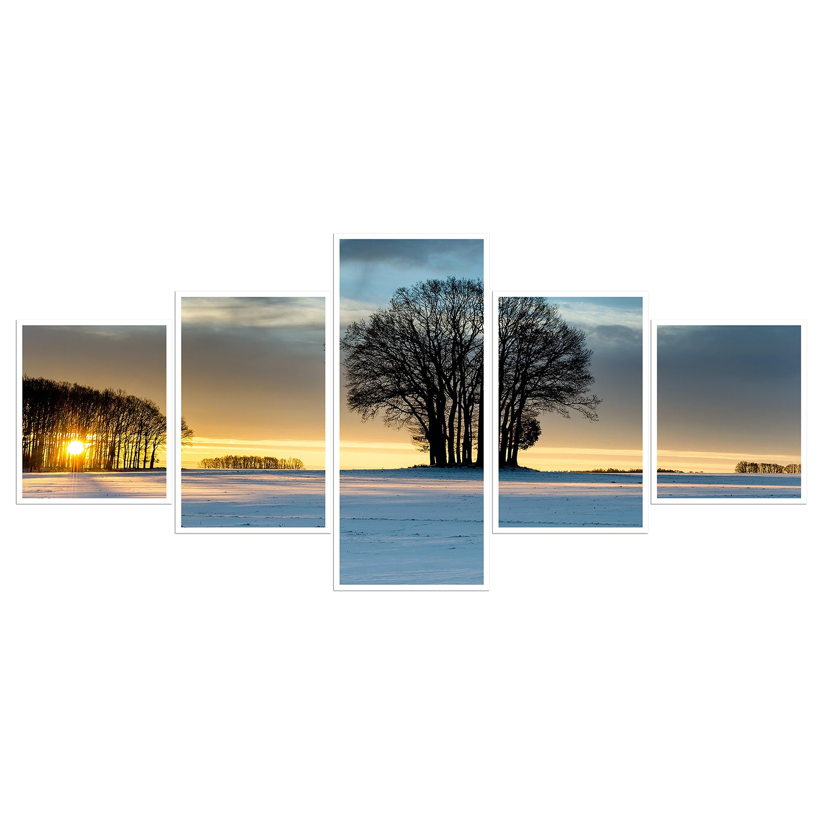 Five-panel scroll canvas from one custom photo