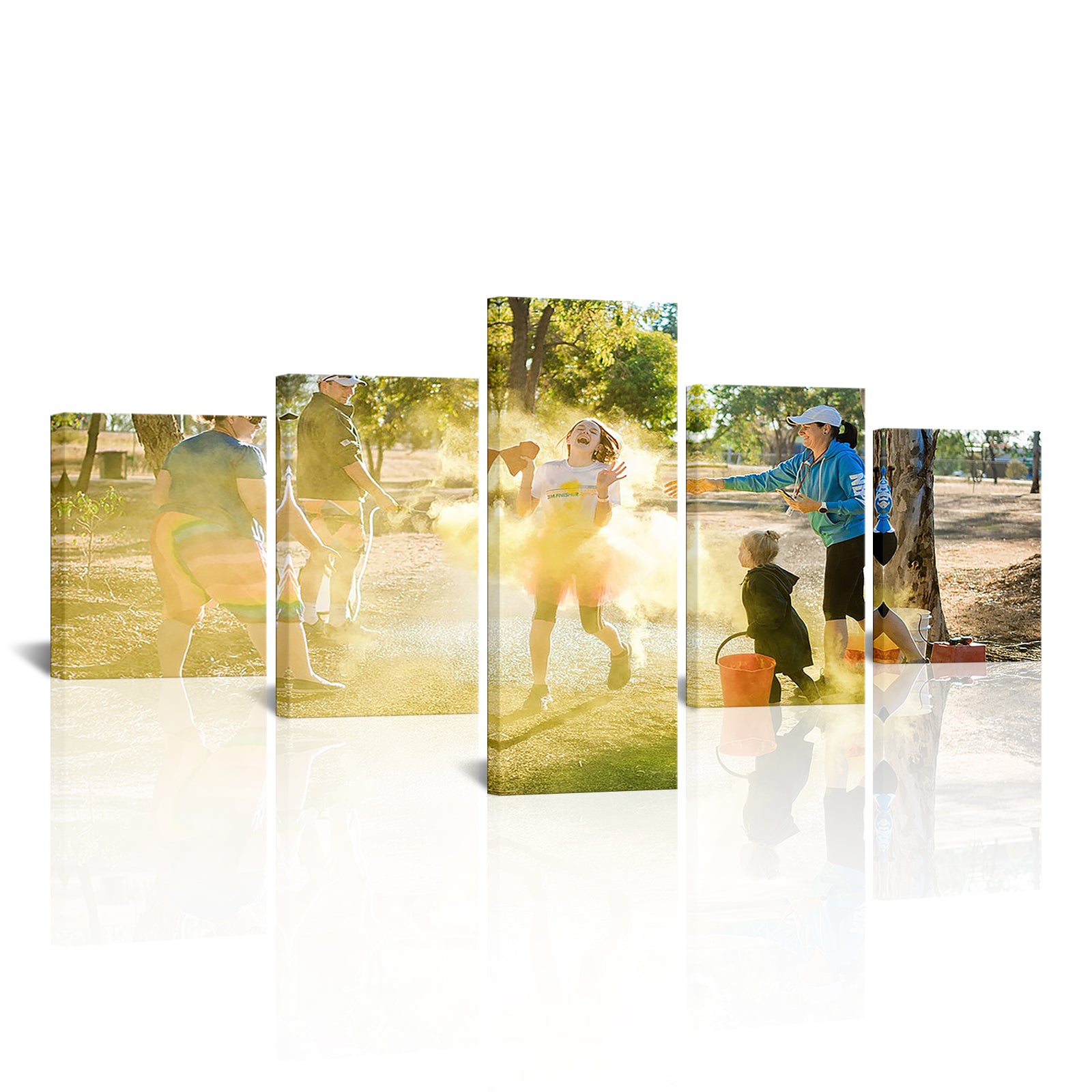 Custom 5-piece split canvas wall art