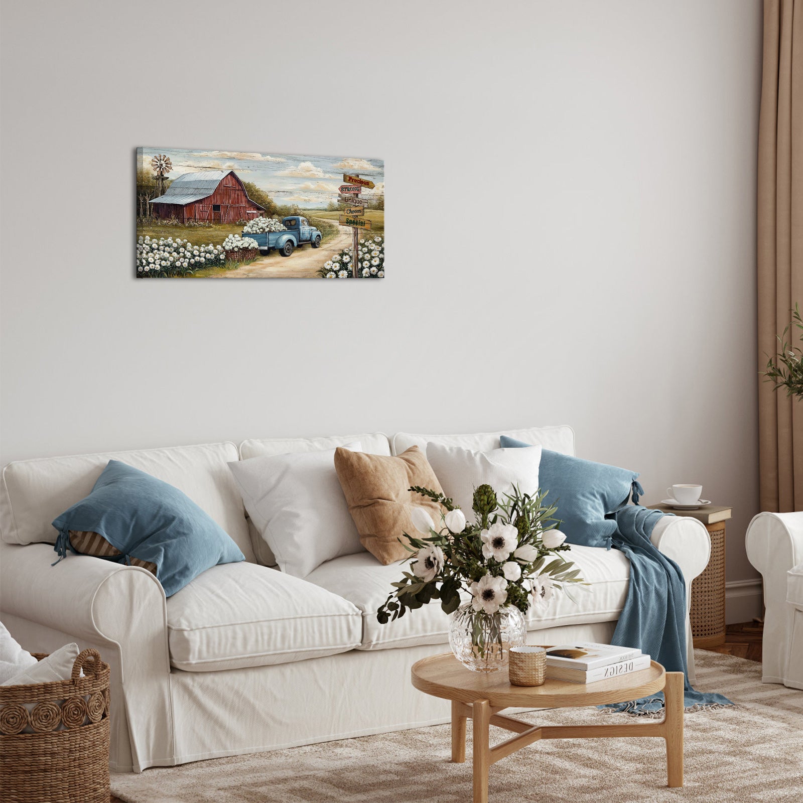 Farm style wall art canvas prints