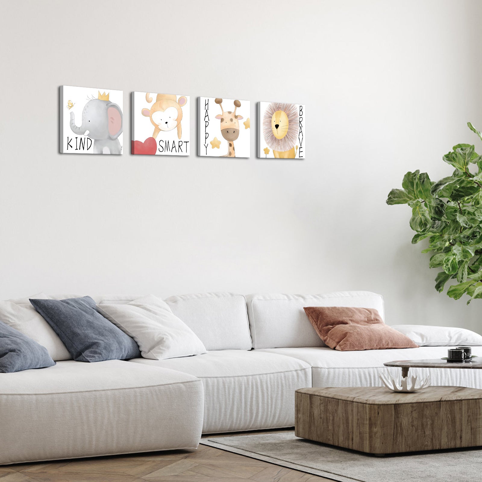 4-panel Quotes Animals Easy Canvas Print easy canvas prints