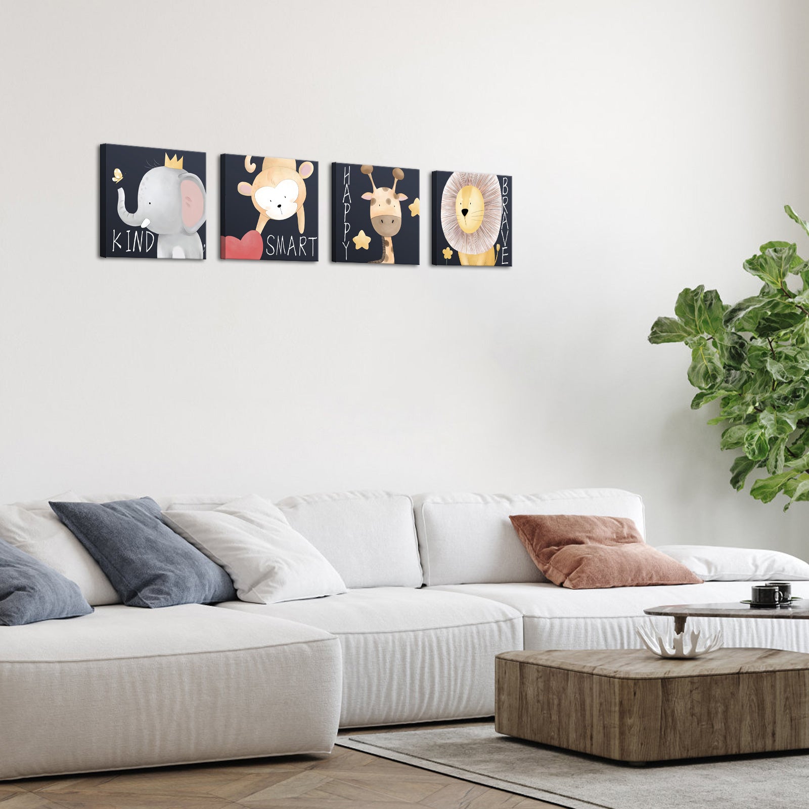 4-panel Quotes Animals Easy Canvas Print easy canvas prints