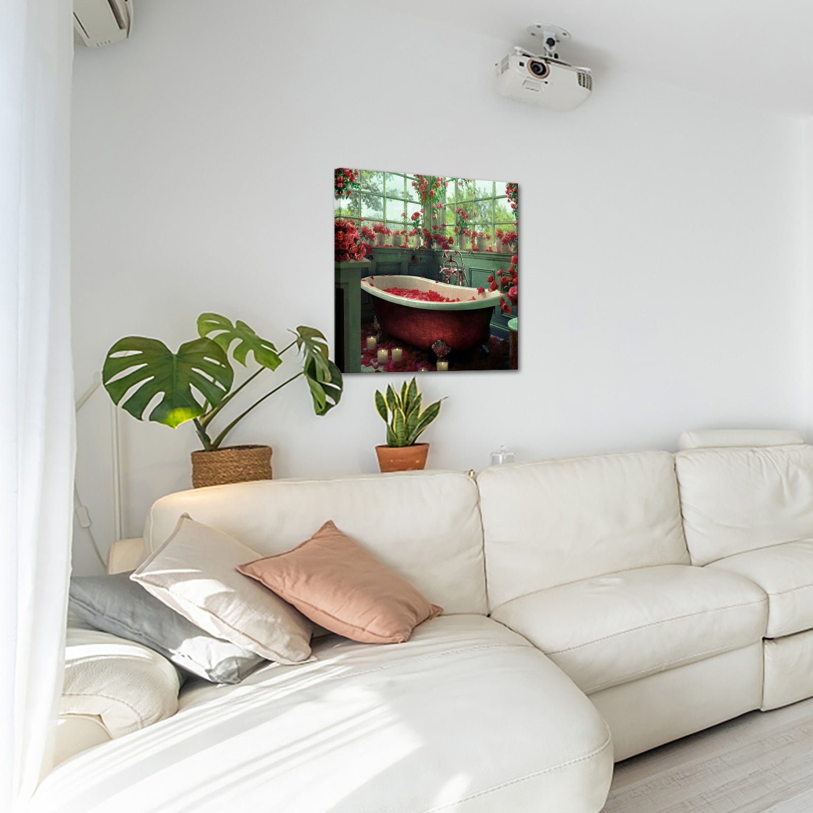 Suitable for bathroom square wall canvas decoration