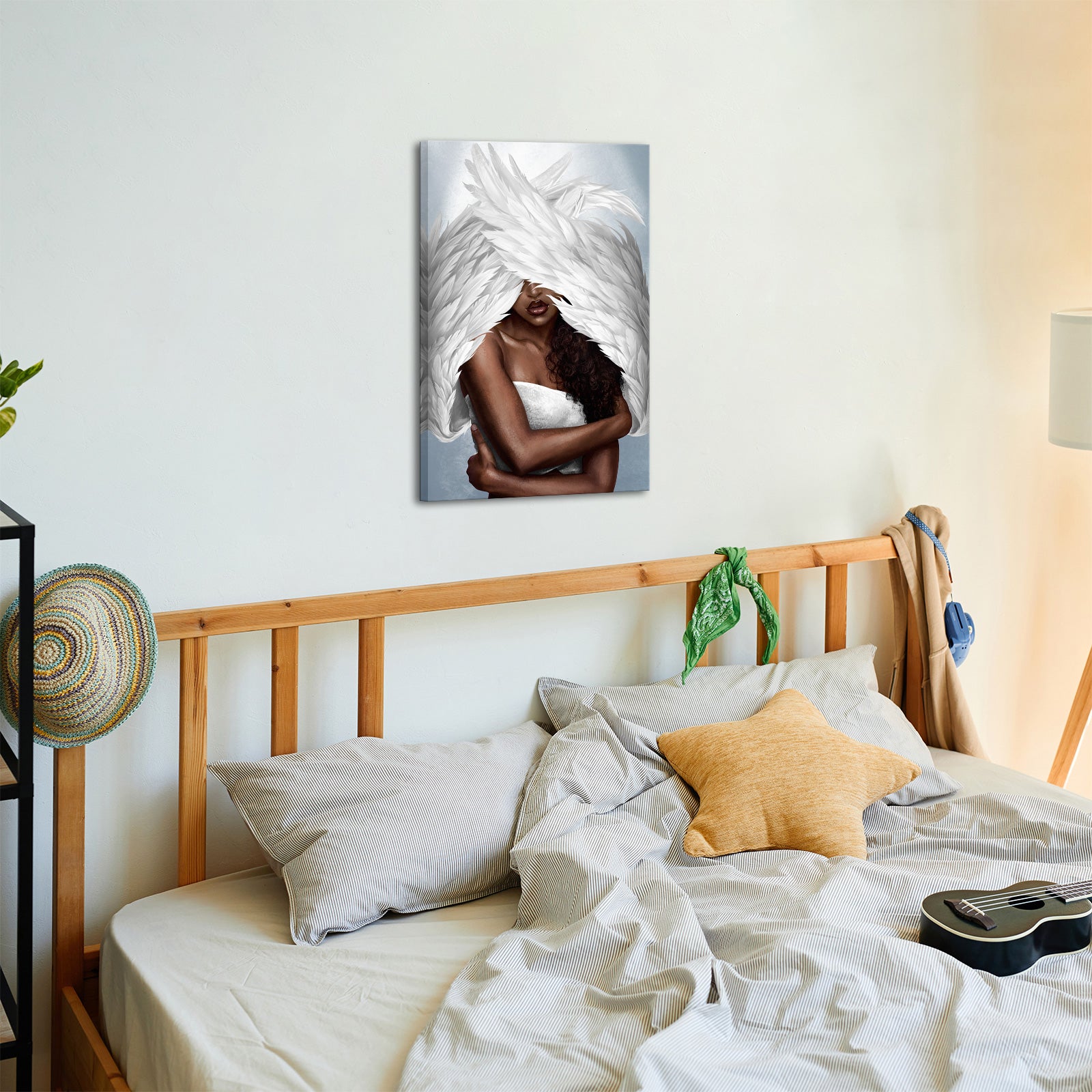 Gentle Angel diy picture collage on canvas for bedroom wall 8x12 inches