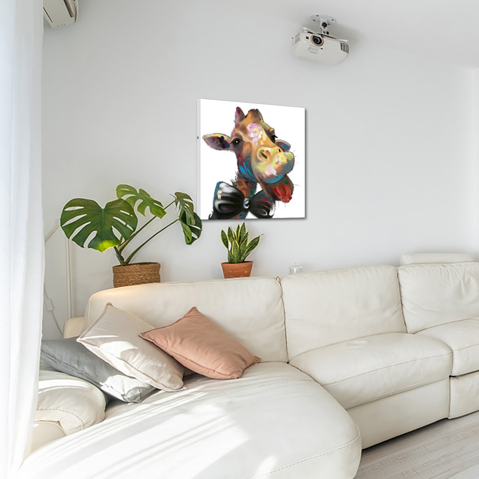 8x8 Gentleman Colorful Giraffe canvas prints sale