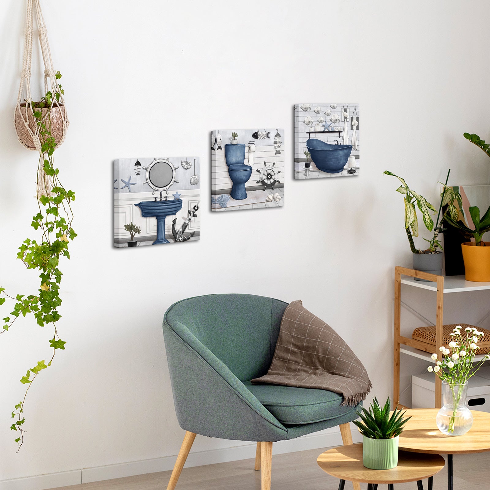Coastal-Themed Bathroom