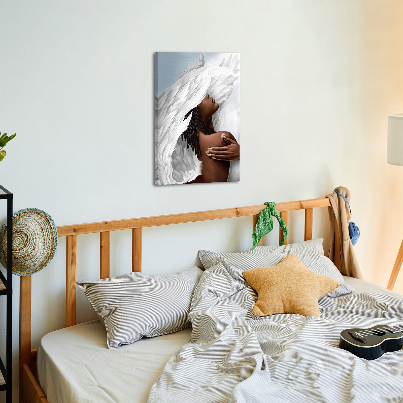 Angel Hug diy picture collage on canvas for bedroom wall 8x12 inches