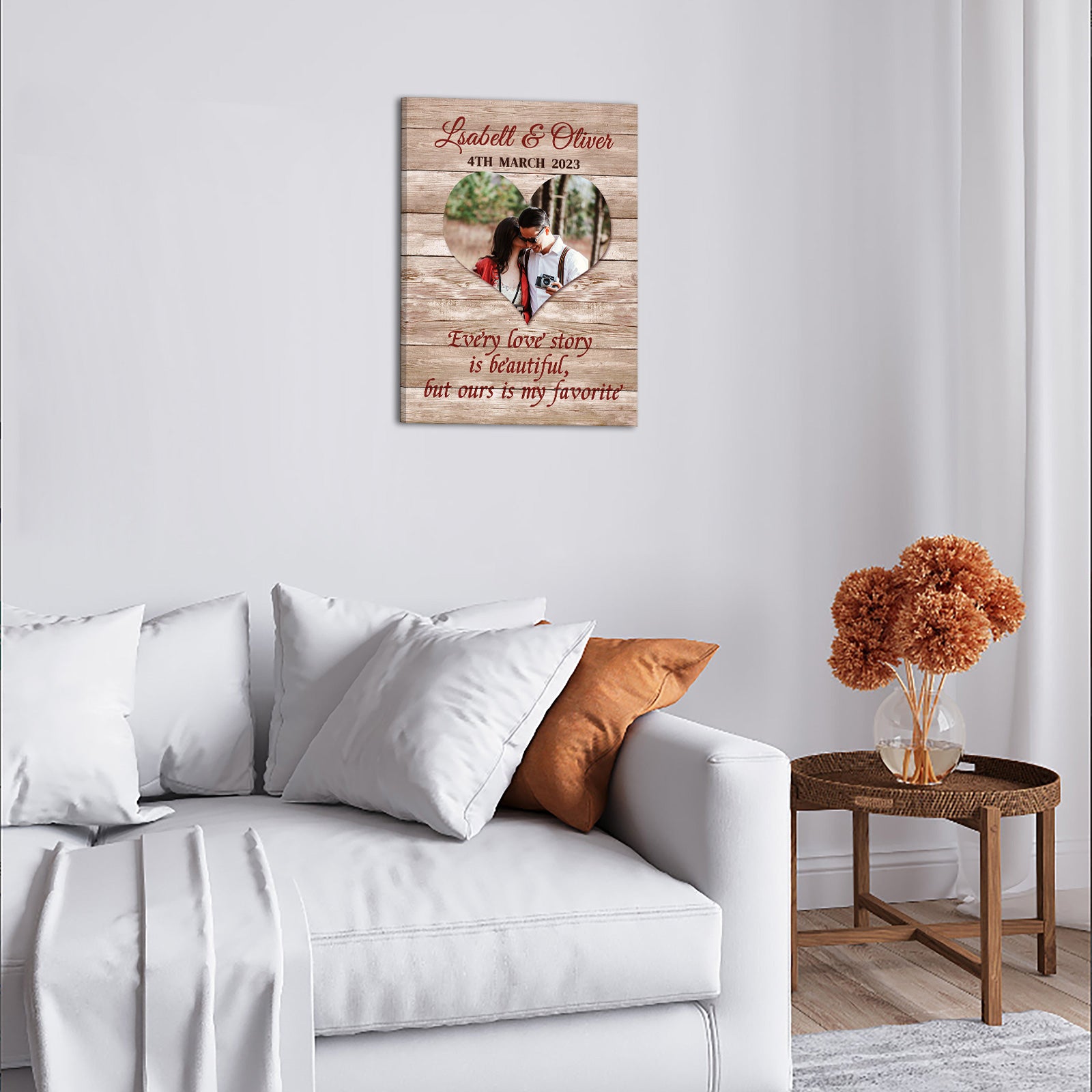Custom Couple Canvas Wall Art