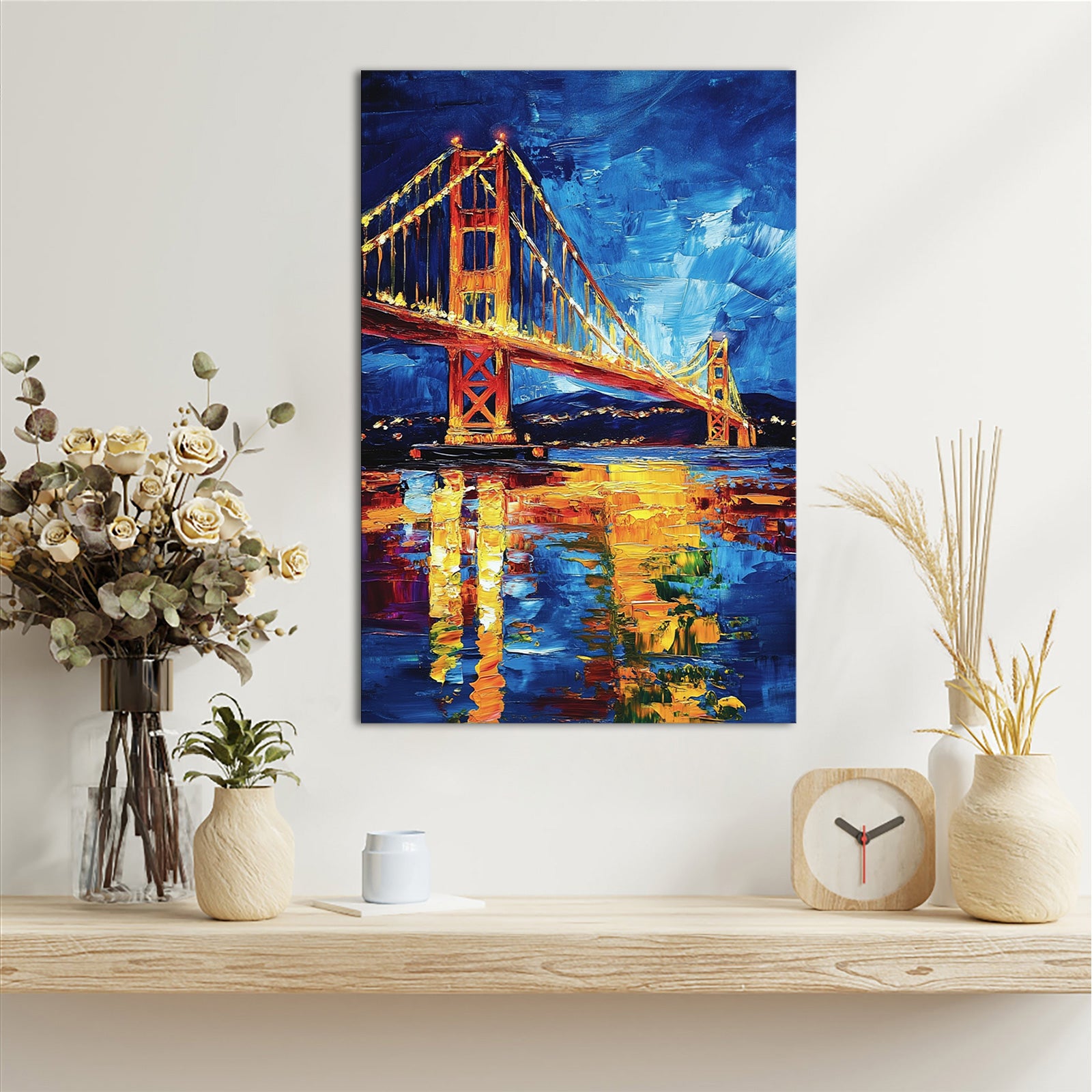 Abstract Golden Gate Bridge At Night